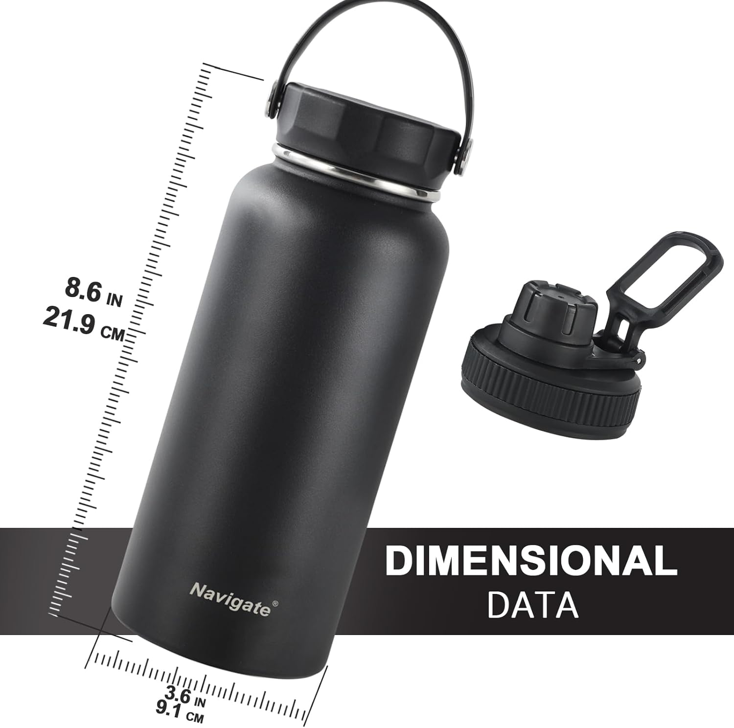 Thumbnail 1 de Navigate 32 oz Insulated Sports Water Bottle 💧