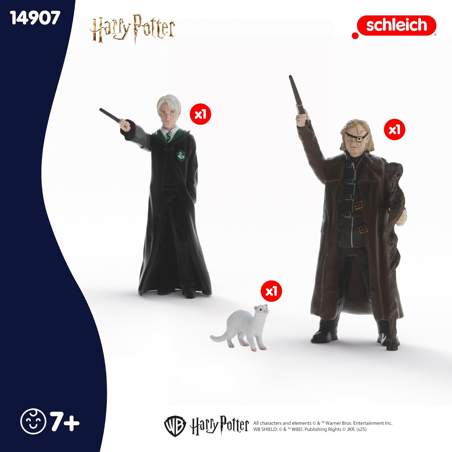 Thumbnail 5 de Schleich Harry Potter 14907: Moody (Occhio di Malocchio) e Draco Malfoy con donnola, set da 3 figure articolate