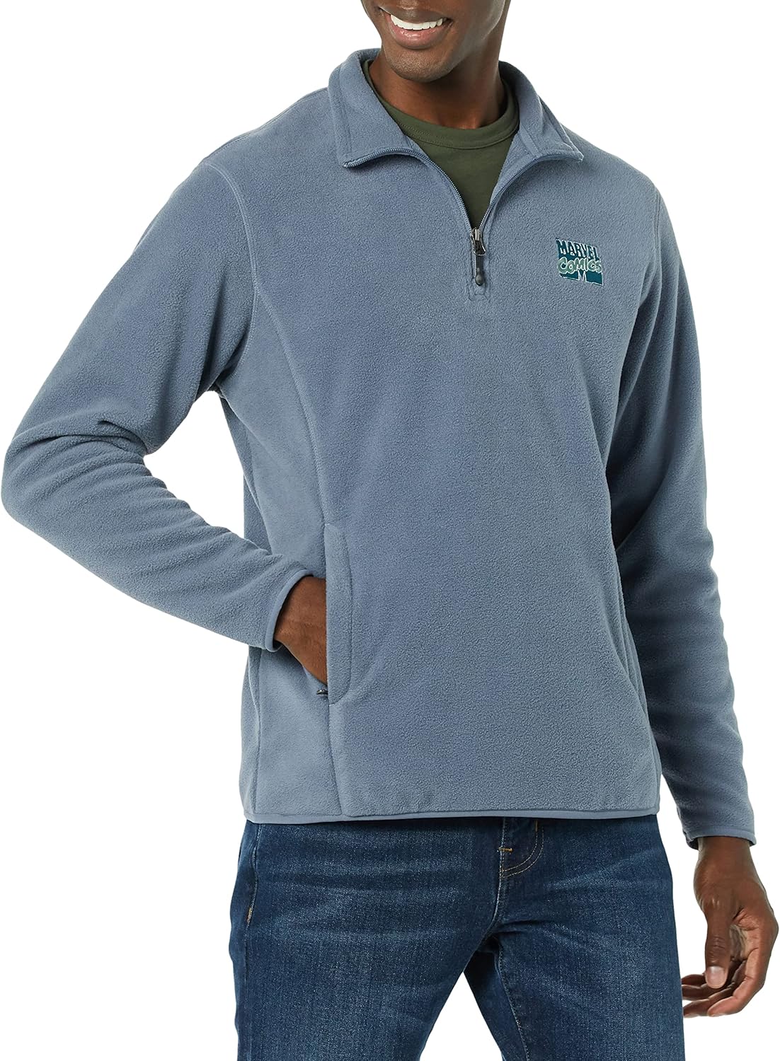 Thumbnail 3 de Amazon Essentials Disney | Marvel | Star Wars men’s polar fleece quarter-zip mock-neck jacket