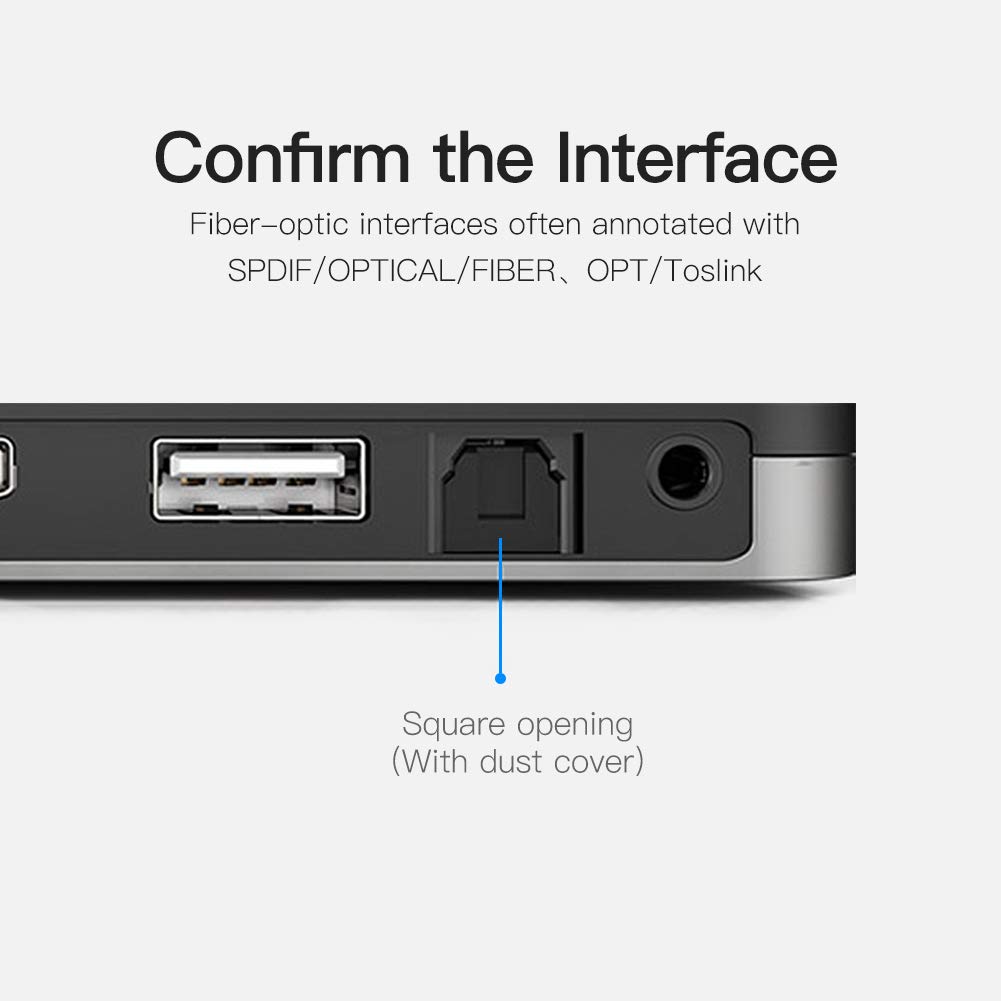 Thumbnail 4 de Vention Optical Audio Cable 5m (Toslink / S/PDIF) for soundbar to TV, home cinema, PS4 & Xbox