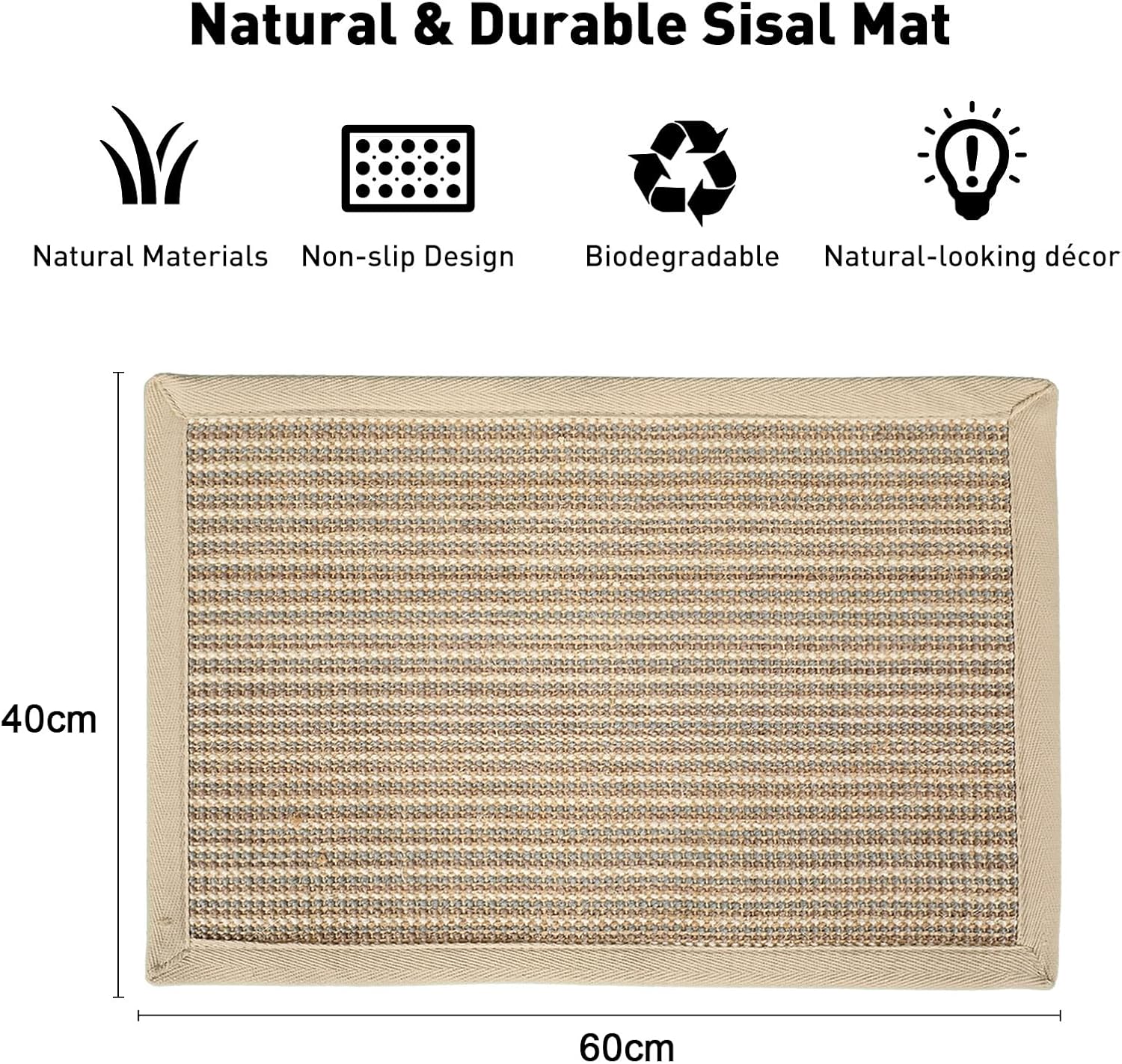 Detalle de FUKUMARU cat scratcher mat 40 x 60 cm