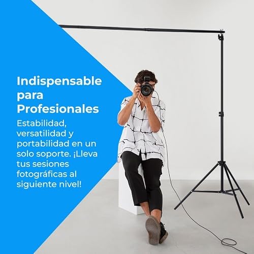 Thumbnail 5 de NK Soporte de Fondo para Fotografía Profesional 2 x 3 Metros: Ajustable, Retráctil y Estable