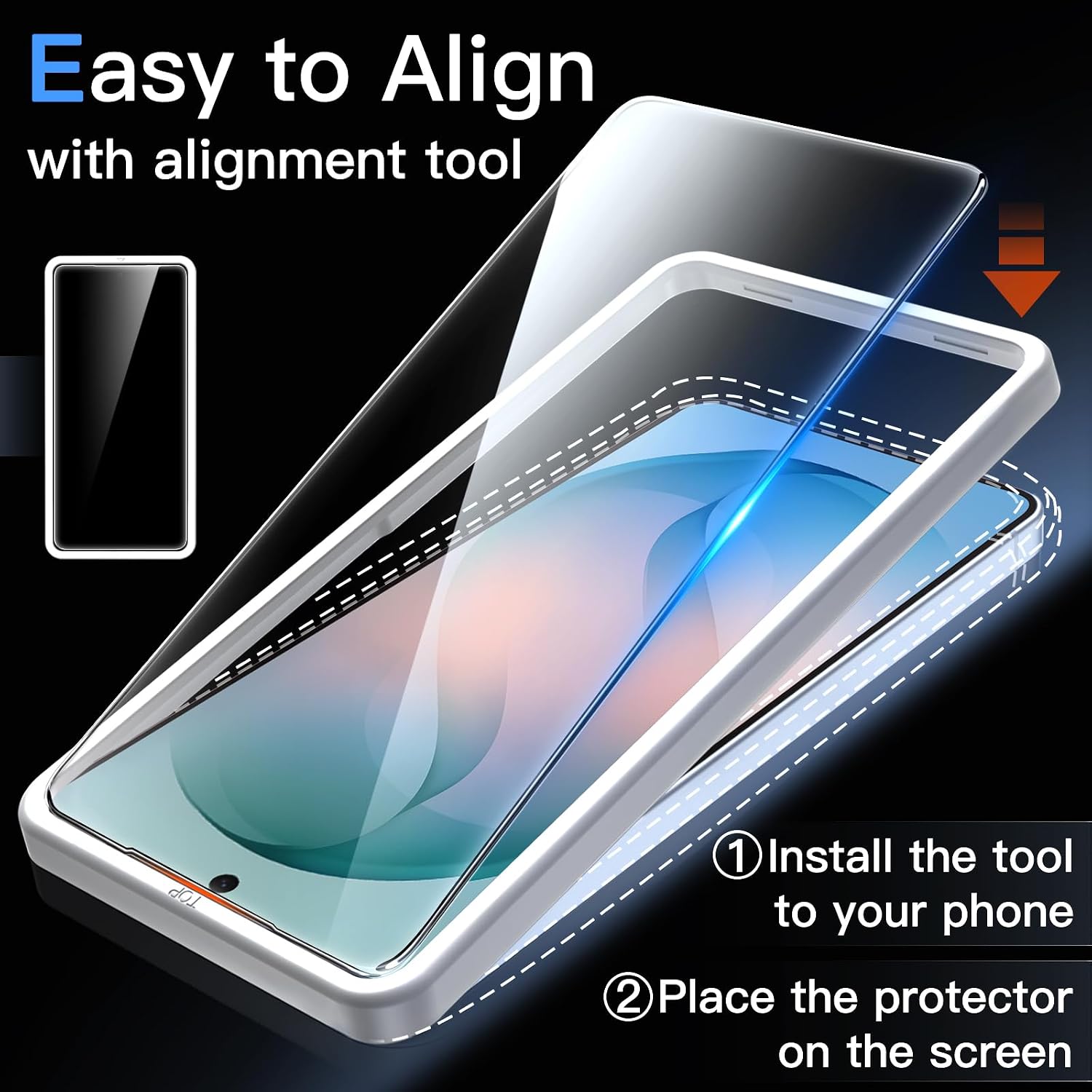 Thumbnail 4 de JETech Screen Protector for Samsung Galaxy S26 (3-Pack) – 9H Tempered Glass with Easy Installation Tool