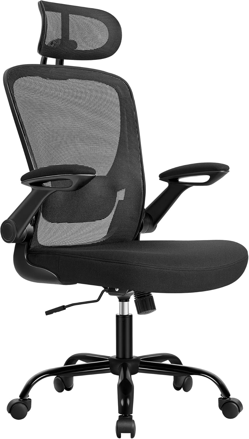 Detalle de SONGMICS KIME OBN047B01 ergonomische bureaustoel met mesh en verstelbare steun