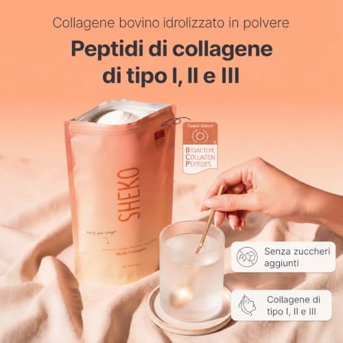 Thumbnail 1 de Sheko Collagene Idrolizzato bovino in polvere 450 g, tipi 1, 2 e 3