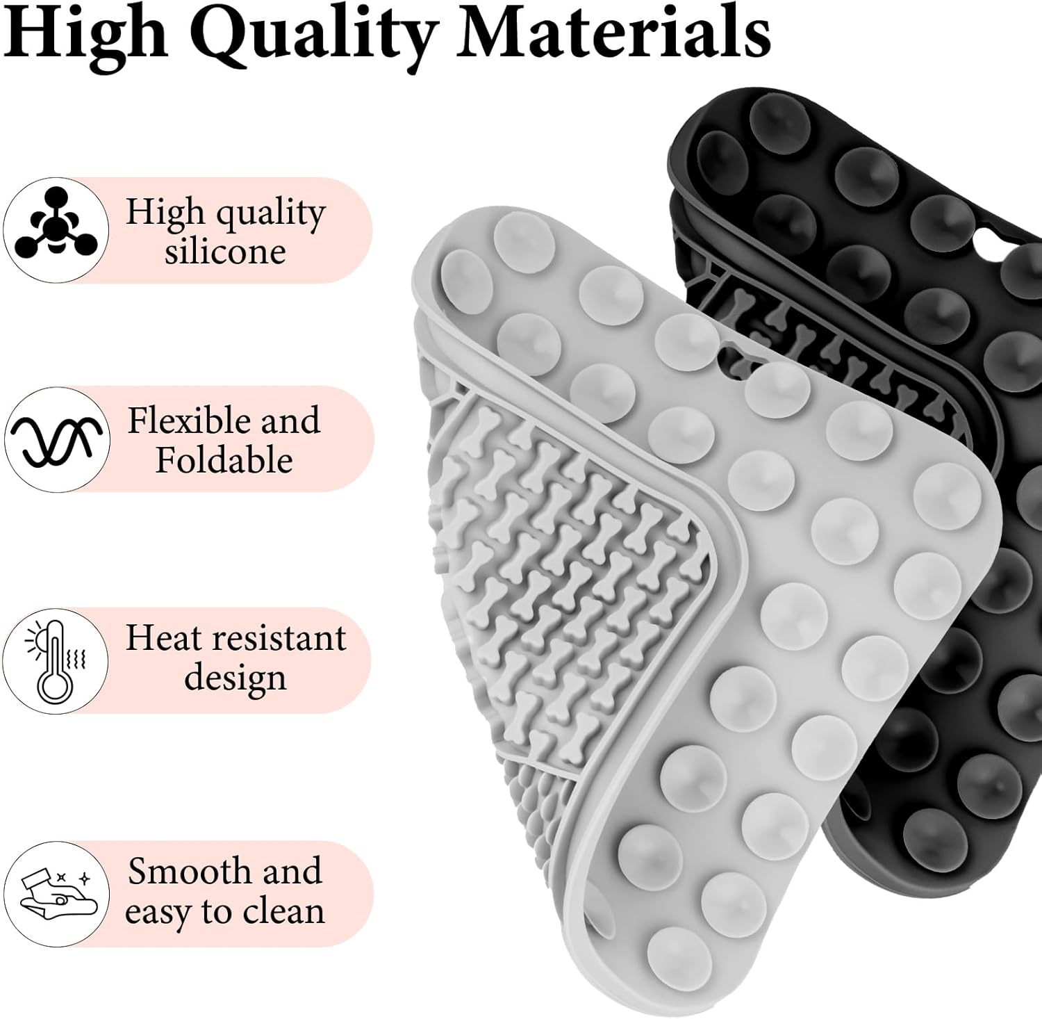 Thumbnail 2 de 2 tappetini leccare per cani e gatti 20x20 cm in silicone con ventose e spatola/pennello