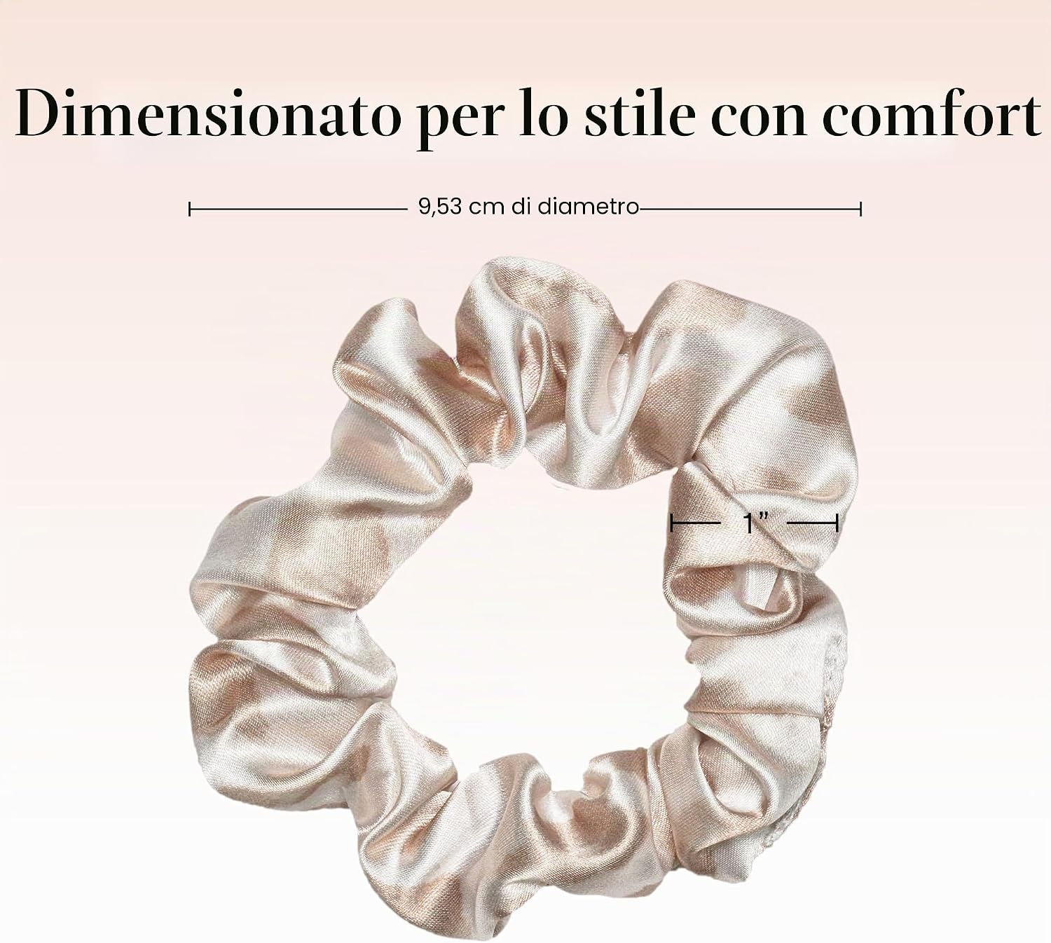 Detalle 2 de Elastici in raso Kitsch per capelli, 5 pezzi
