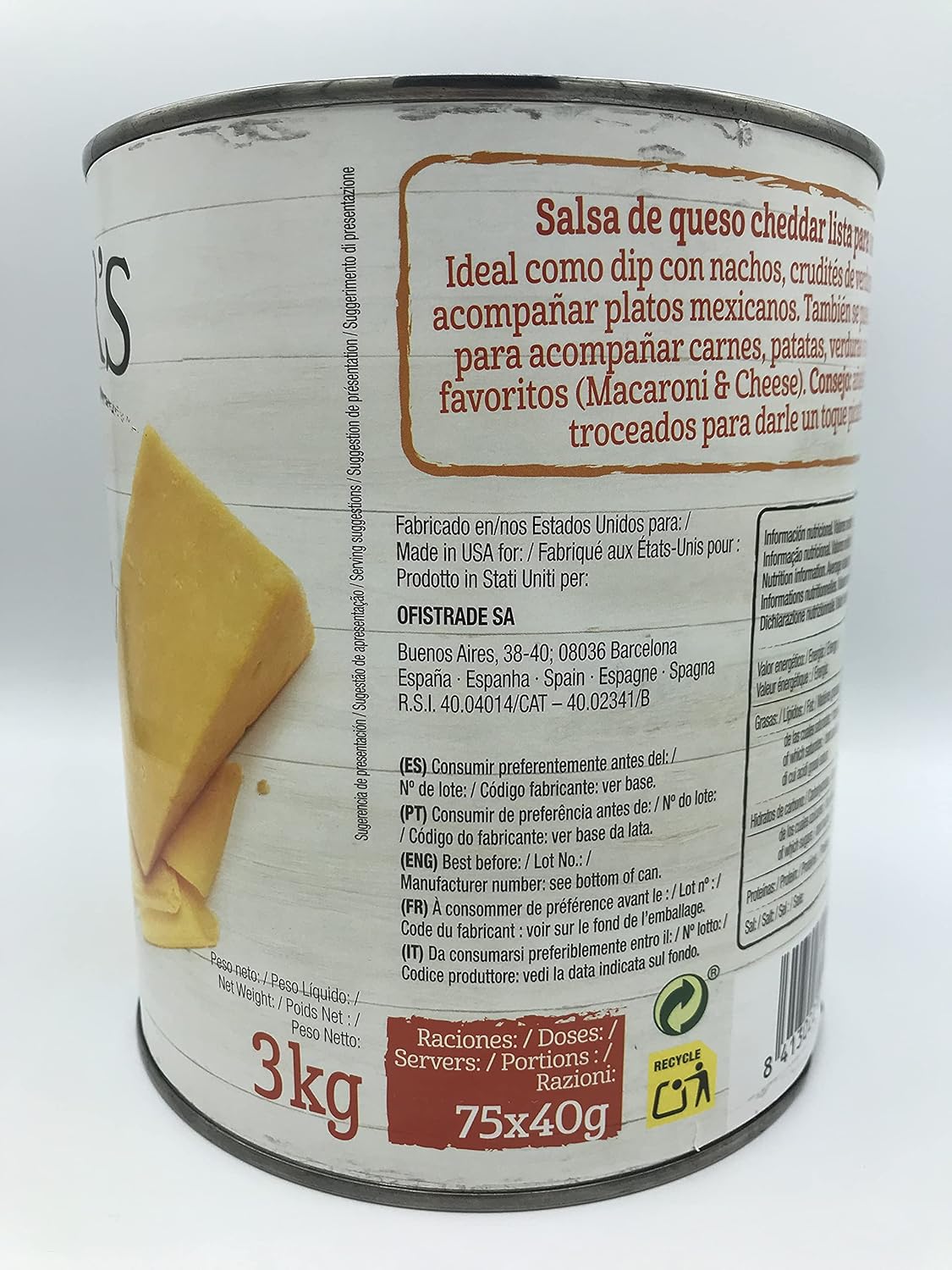Thumbnail 4 de SAWORS Salsa de Queso Cheddar Líquido con Jalapeño 🧀 3kg