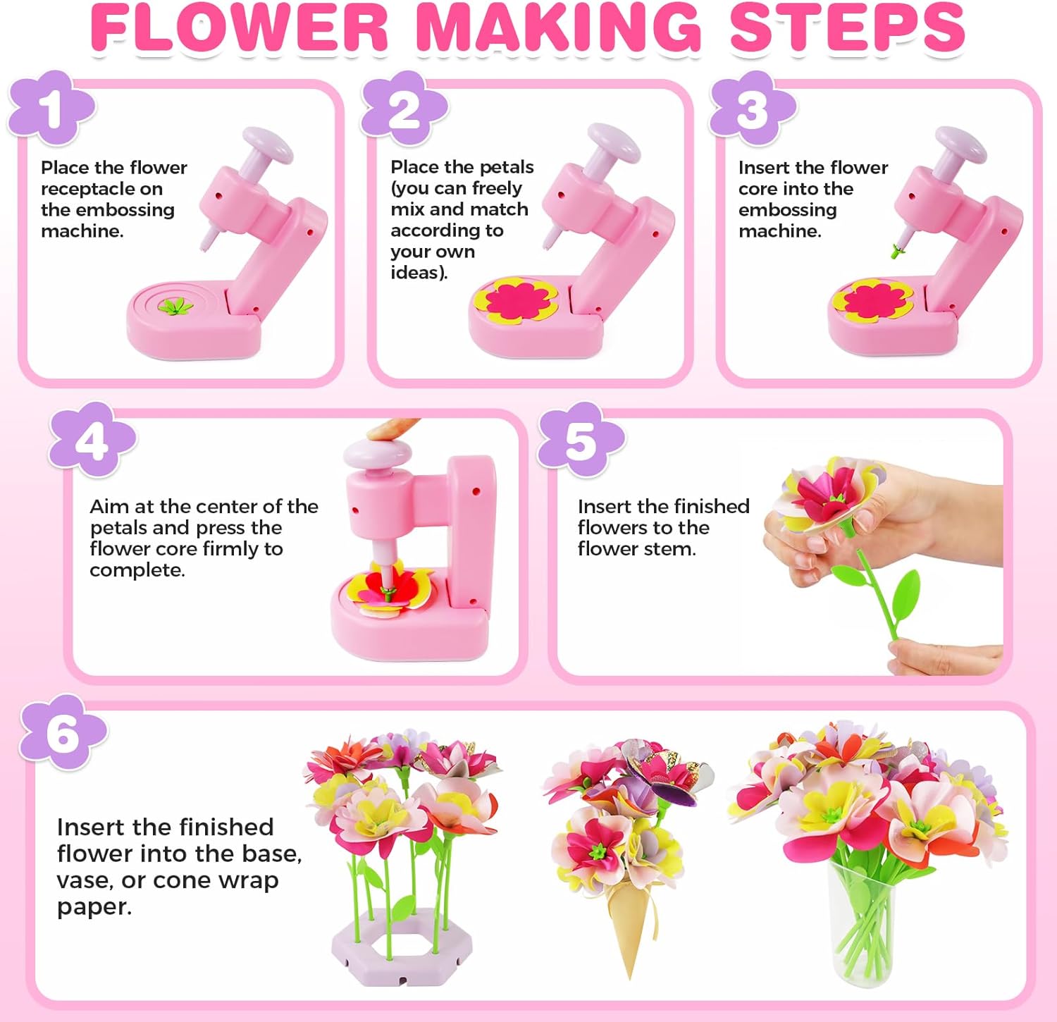 Thumbnail 5 de ASTGMI DIY Blumen-Bastelset für Kinder ab 3 Jahren