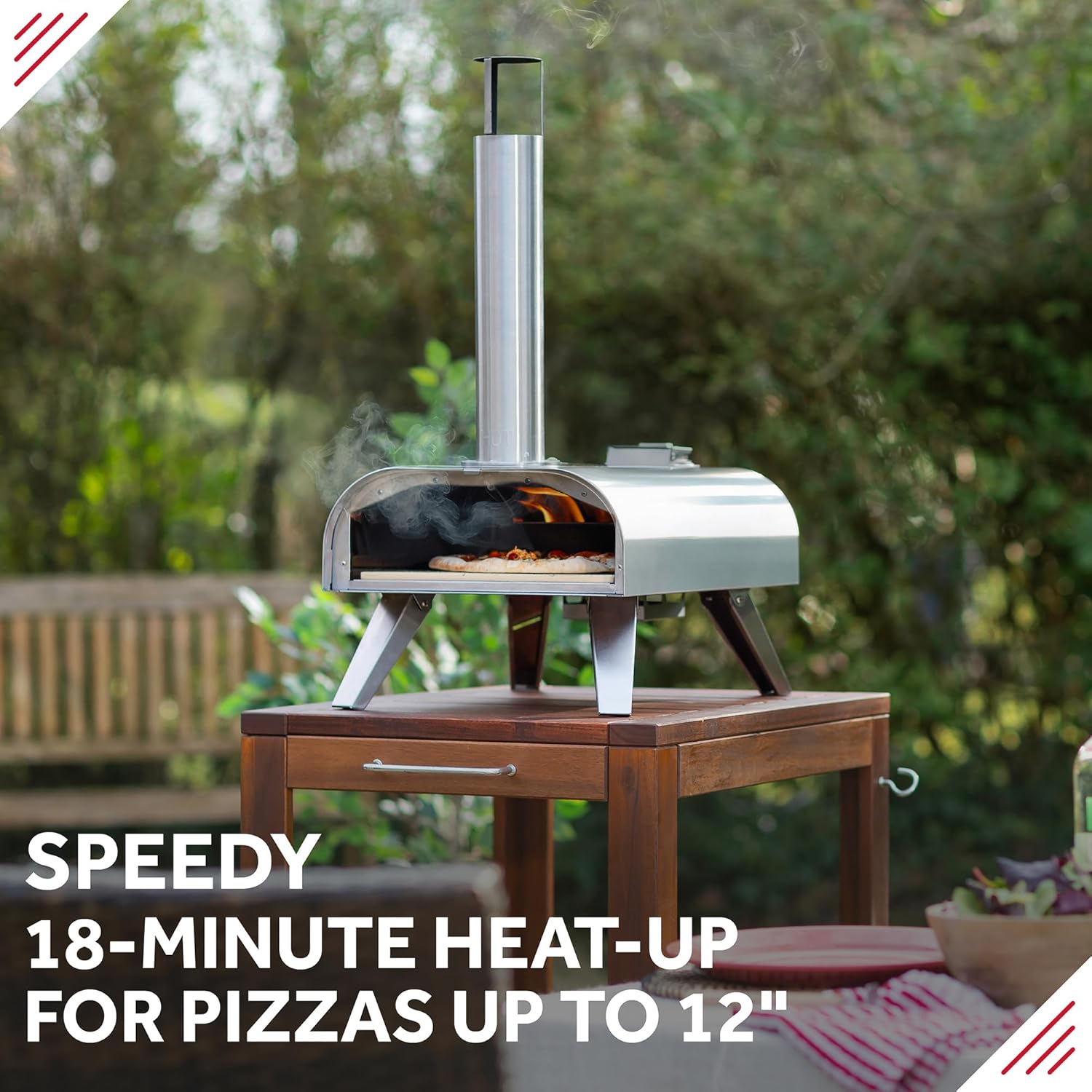 Thumbnail 2 de George Foreman Outdoor 12 Inch Wood Pellet Pizza Oven