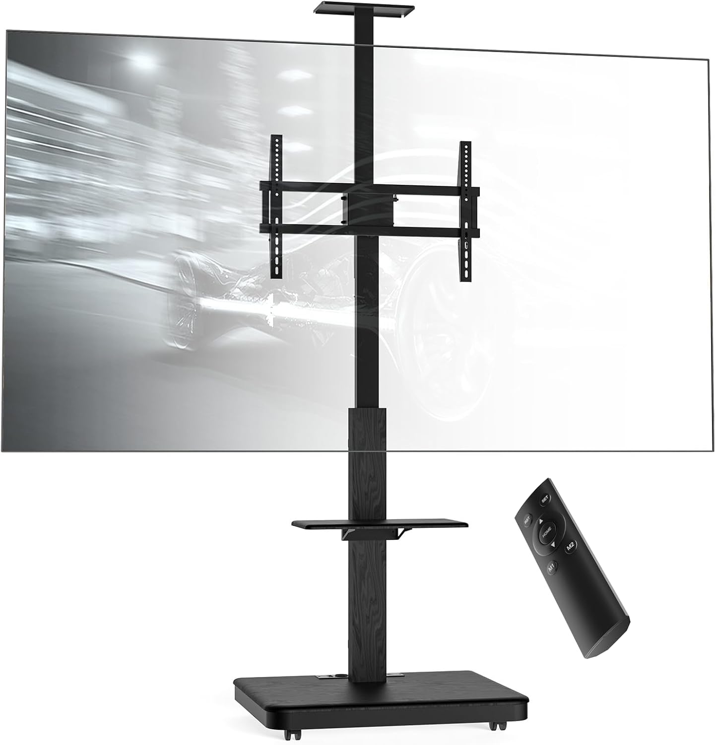 Thumbnail 2 de XTRARM Elite Support TV mobile réglable en hauteur (40 à 86 pouces, jusqu’à 60 kg) avec étagères et multiprise