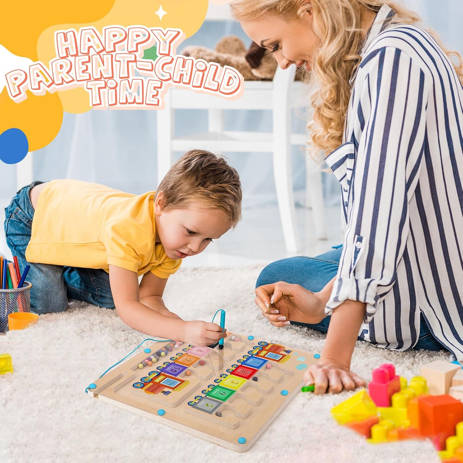Detalle de Konijiwa magnetic colour and number maze
