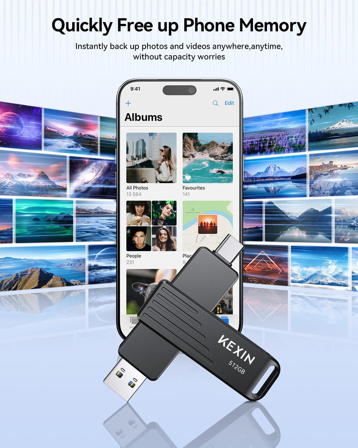 Detalle de KEXIN USB Flash Drive 512GB