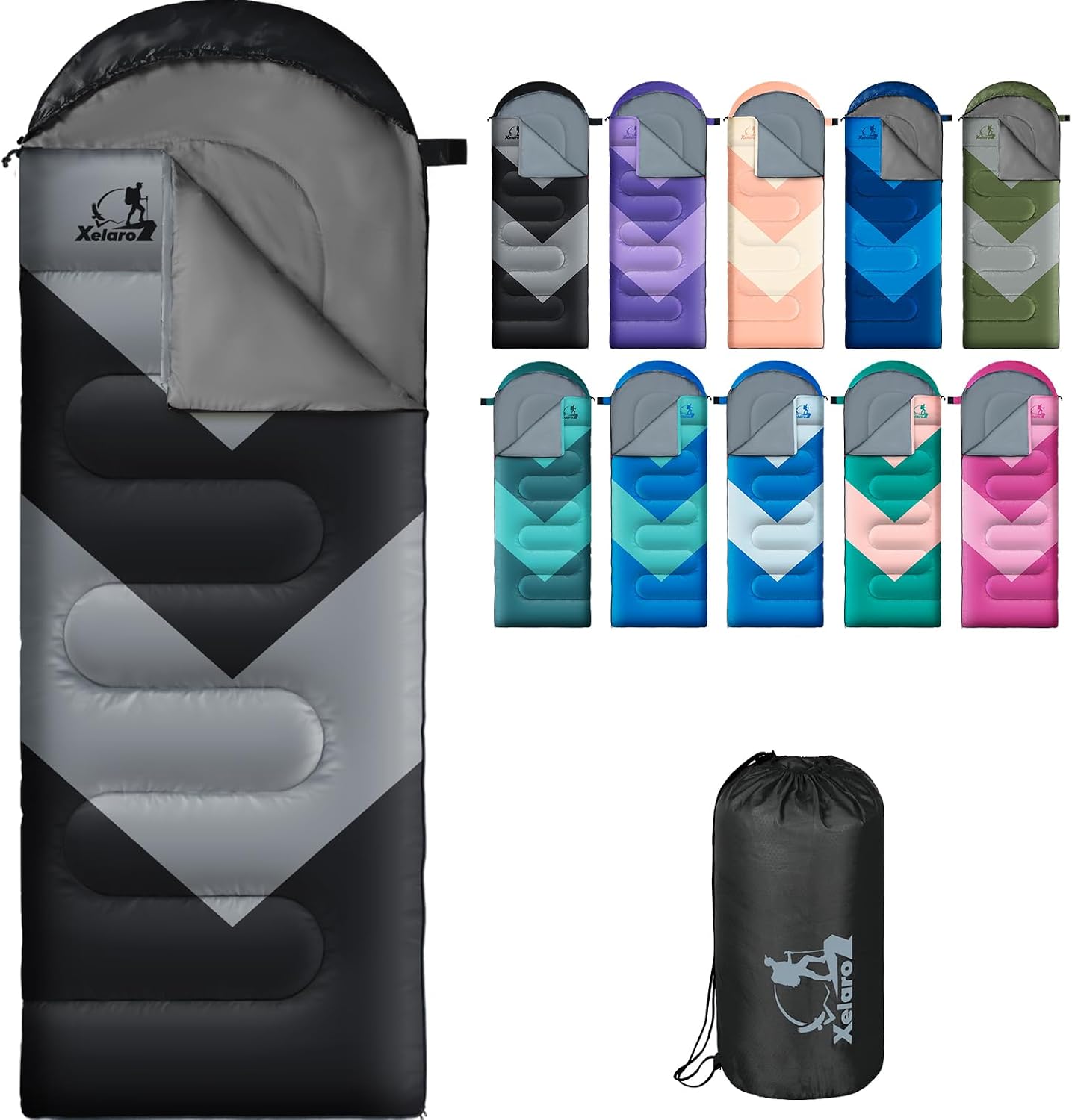 Detalle de Xelaro Sleeping Bag, 86.6 x 31.5 Inches