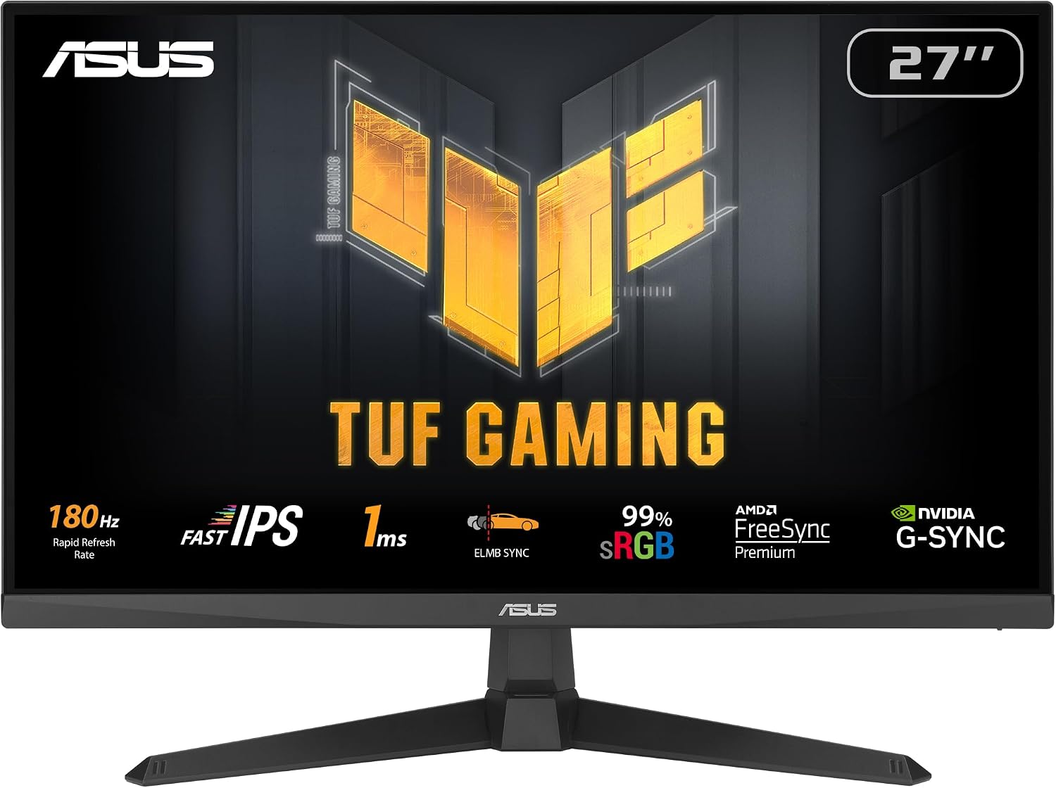 Detalle de ASUS TUF Gaming Monitor VG279Q3A (27-inch) — Full HD 180Hz IPS with ELMB Sync and FreeSync Premium