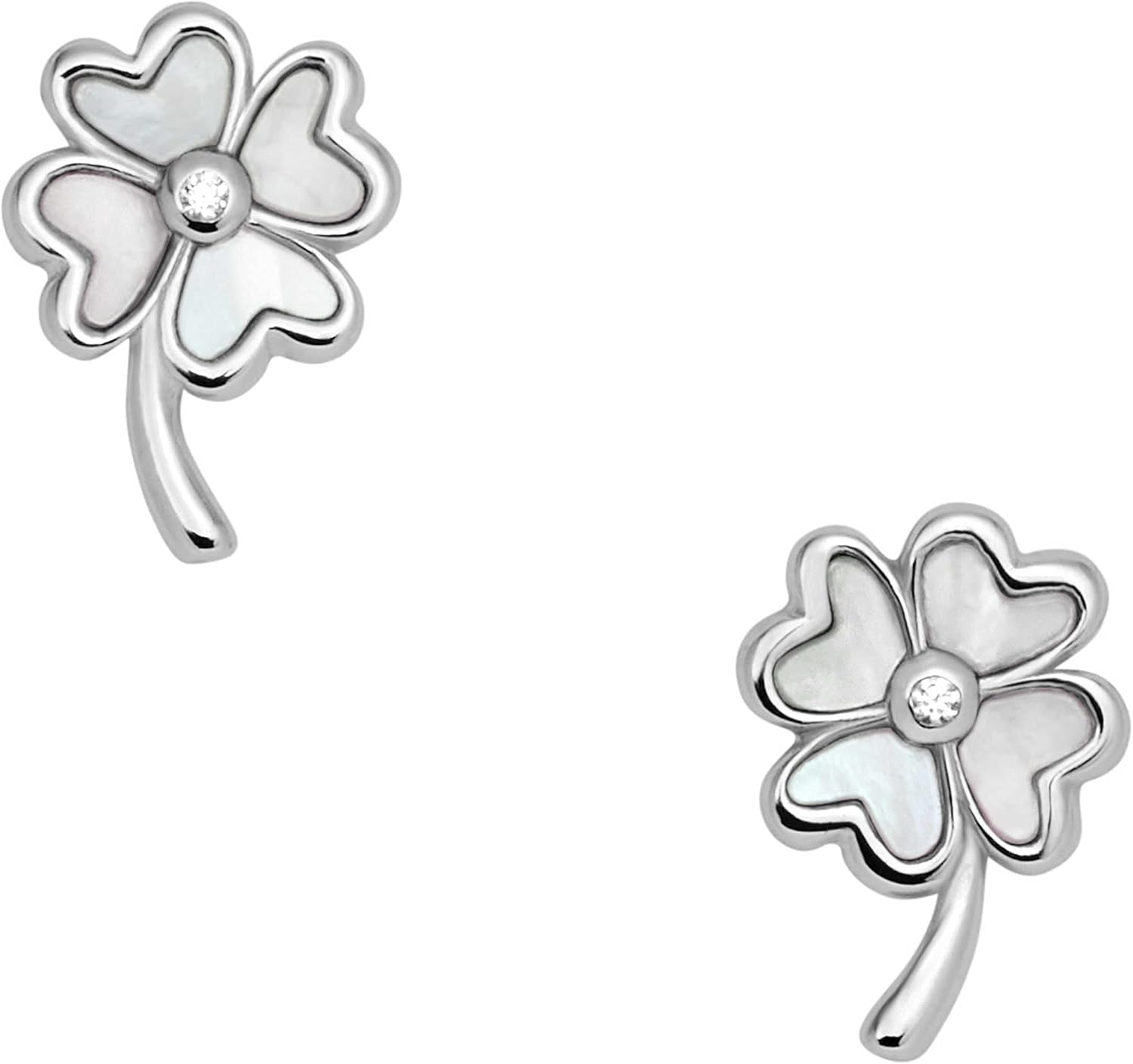 Thumbnail 4 de Fossil Boucles d’oreilles mosaïque en acier inoxydable pour femmes, finition poli-brillant