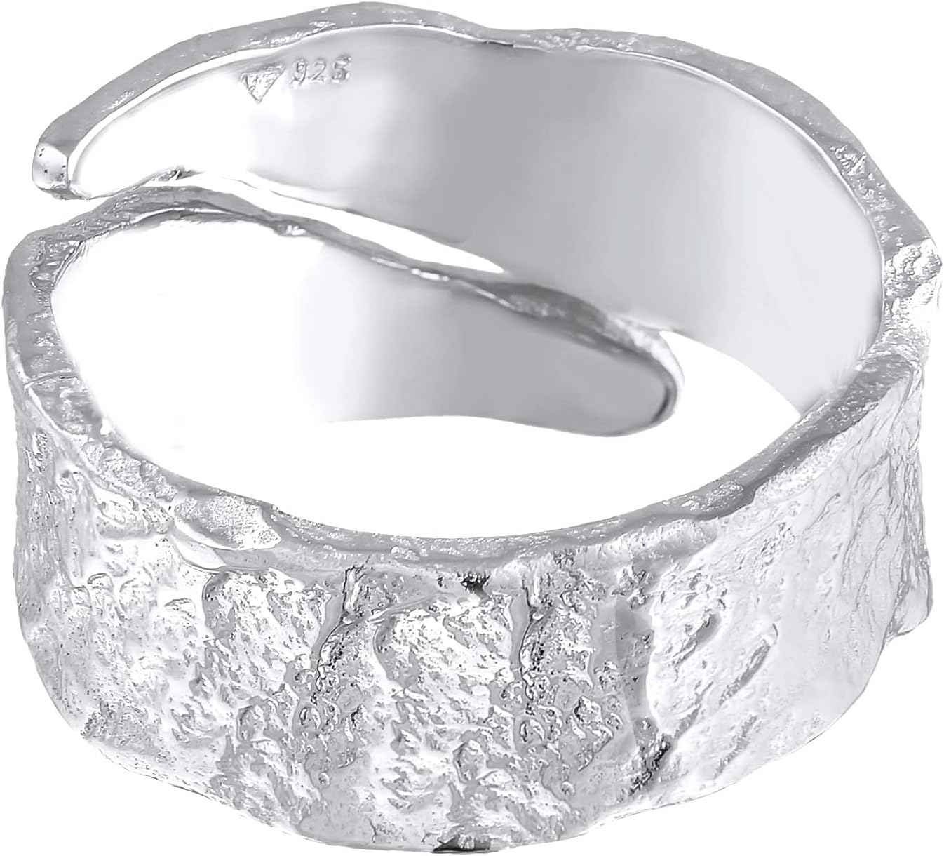 Thumbnail 2 de Kuzzoi Herrenring 12 mm im strukturierten Used-Design aus 925 Sterling Silber (Ringgröße 60–66)