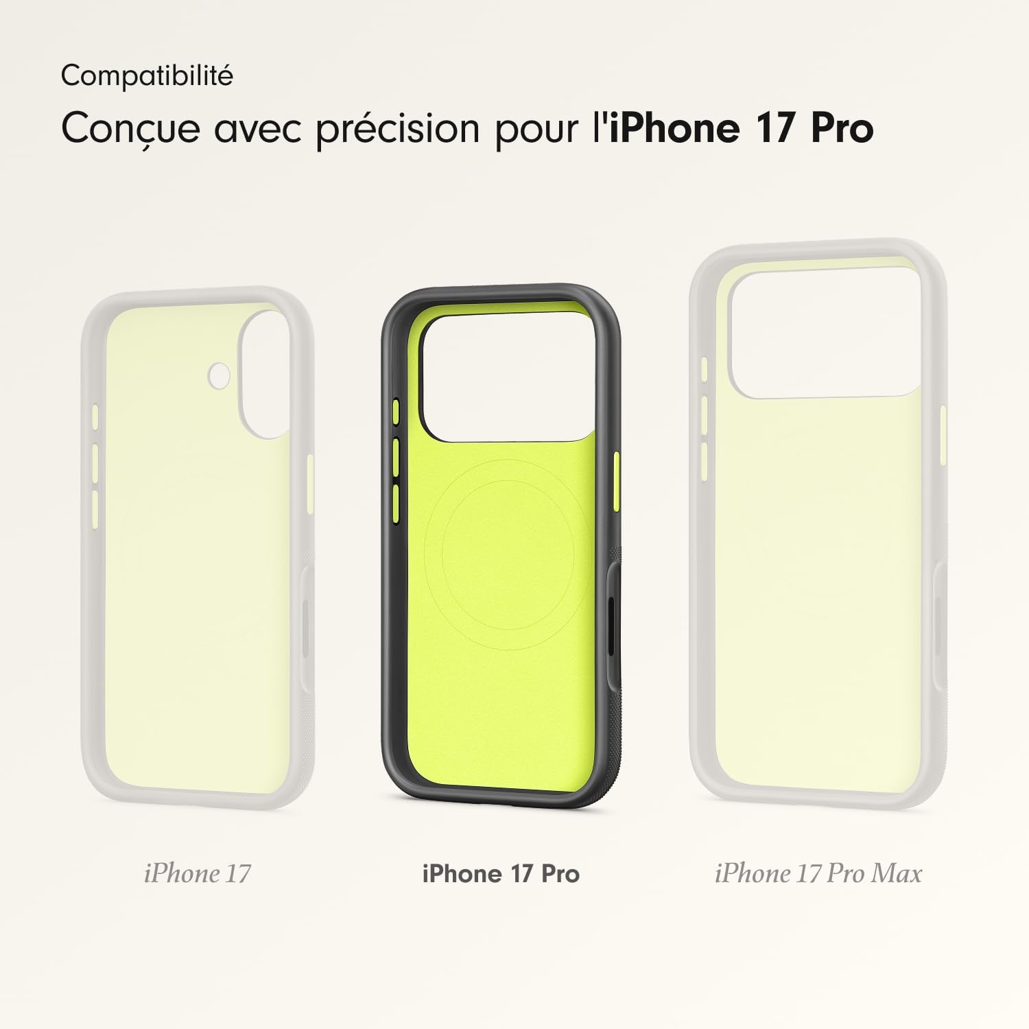 Thumbnail 2 de Beats Coque Haute résistance pour iPhone 17 Pro avec MagSafe et Commande de l'appareil photo – Noir Everest