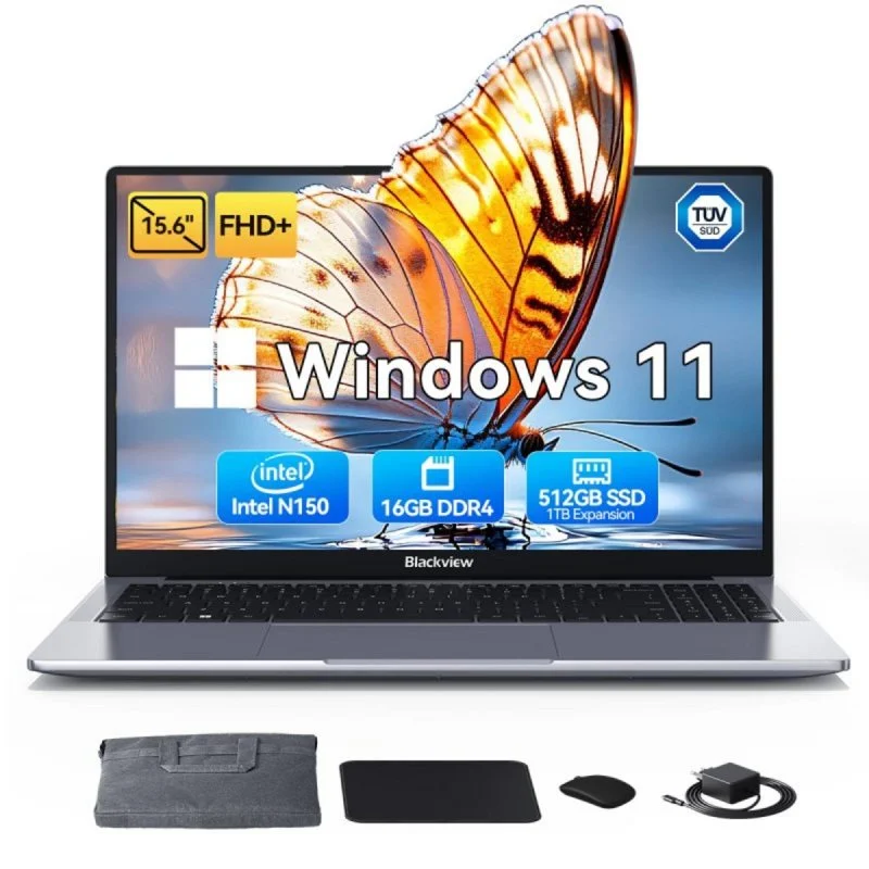 Detalle de Huidun HiBook 6 15,6" Intel Twin Lake N150, 16 GB y 512 GB SSD