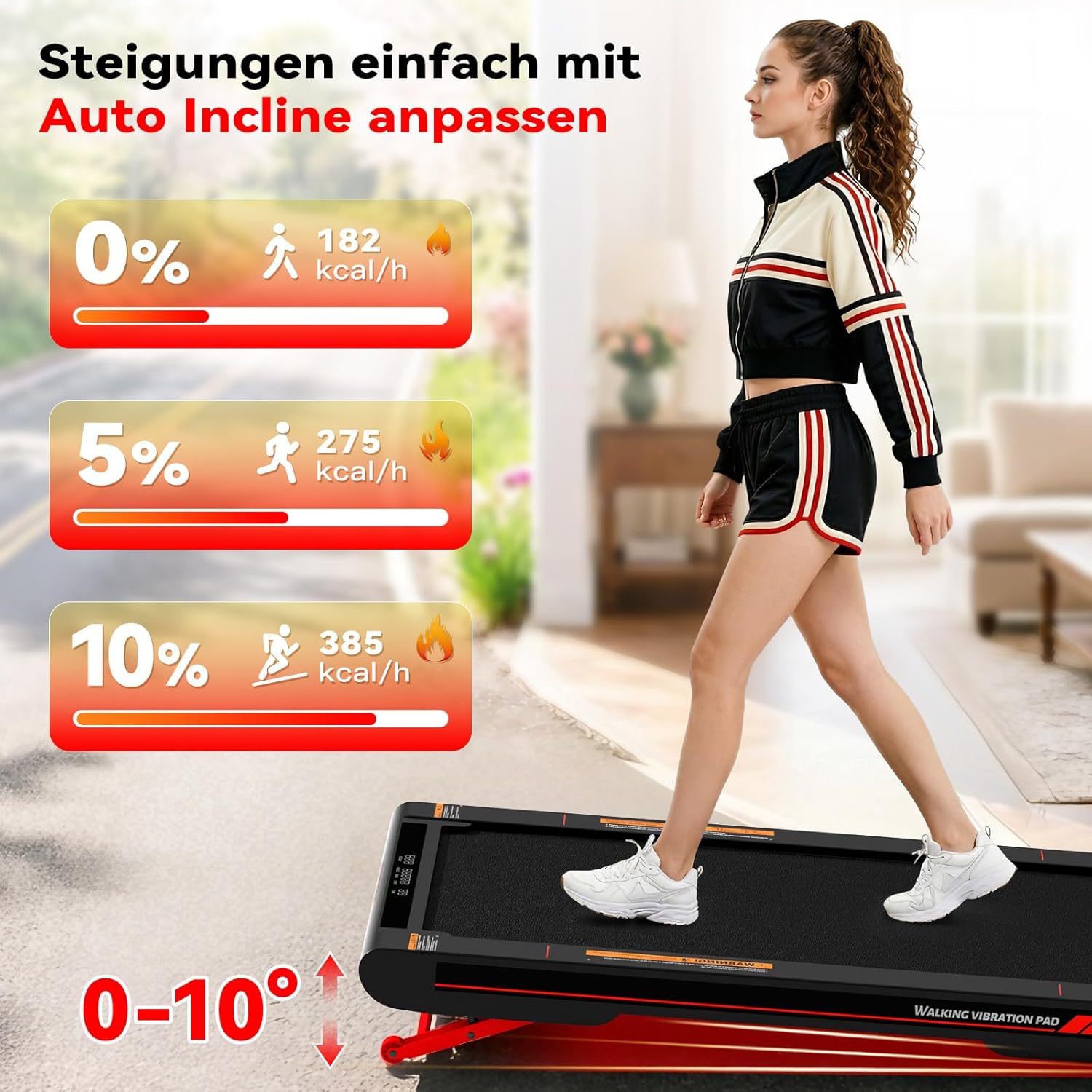 Thumbnail 1 de Sperax 4-in-1 Walking Vibration Pad Laufband für Zuhause & Büro (App, LED-Display, 0,3–6 km/h, Neigung 0–10%, 400 W)
