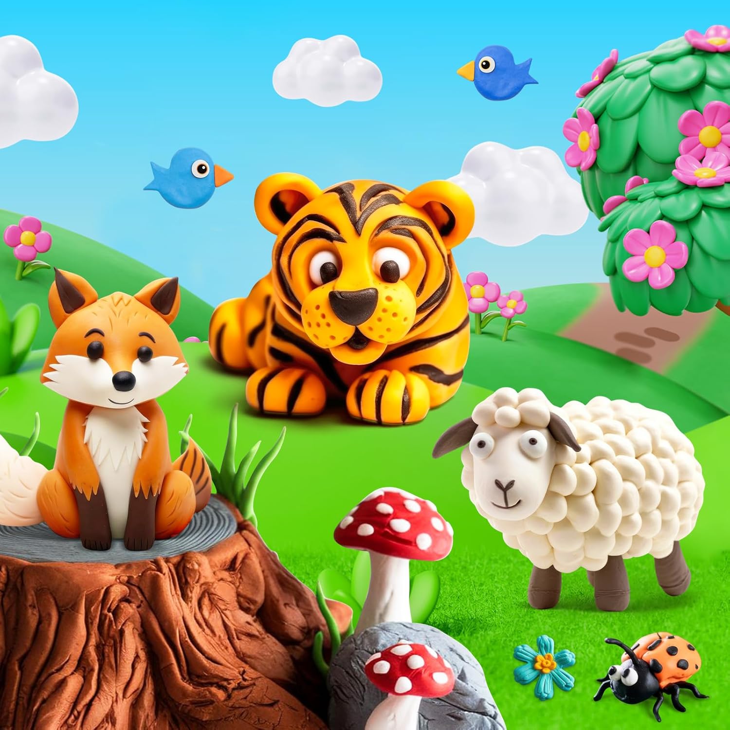 Thumbnail 6 de FAGNBED Air Dry Clay 76 Colori – Kit Modellabile Magic Clay con 5 Attrezzi per Scultura