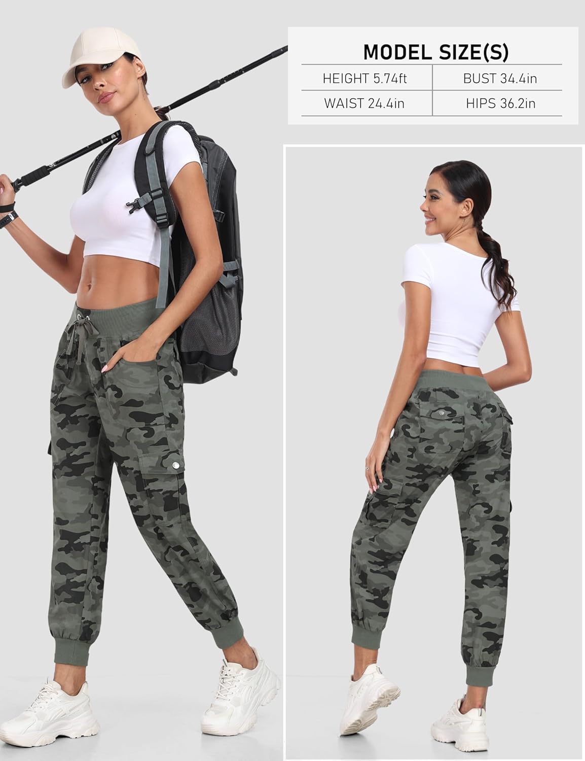 Thumbnail 5 de MoFiz Women's Lightweight Hiking Cargo Pants: Quick-Dry, Stretchy Comfort for Outdoor Adventures