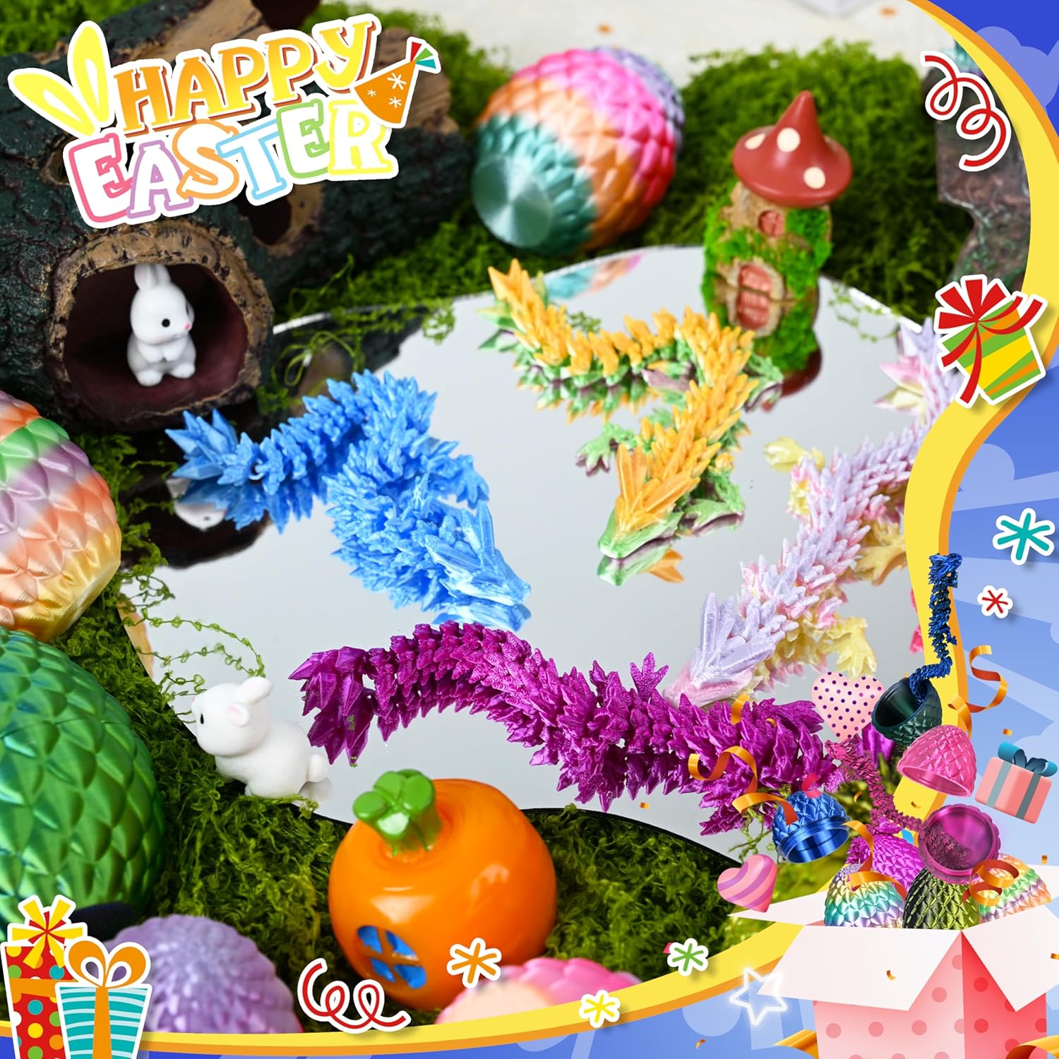 Thumbnail 6 de Drofex 24P 3D Printed Dragon Eggs Set (Mystery Crystal Dragon Egg) — Easter Basket Stuffers