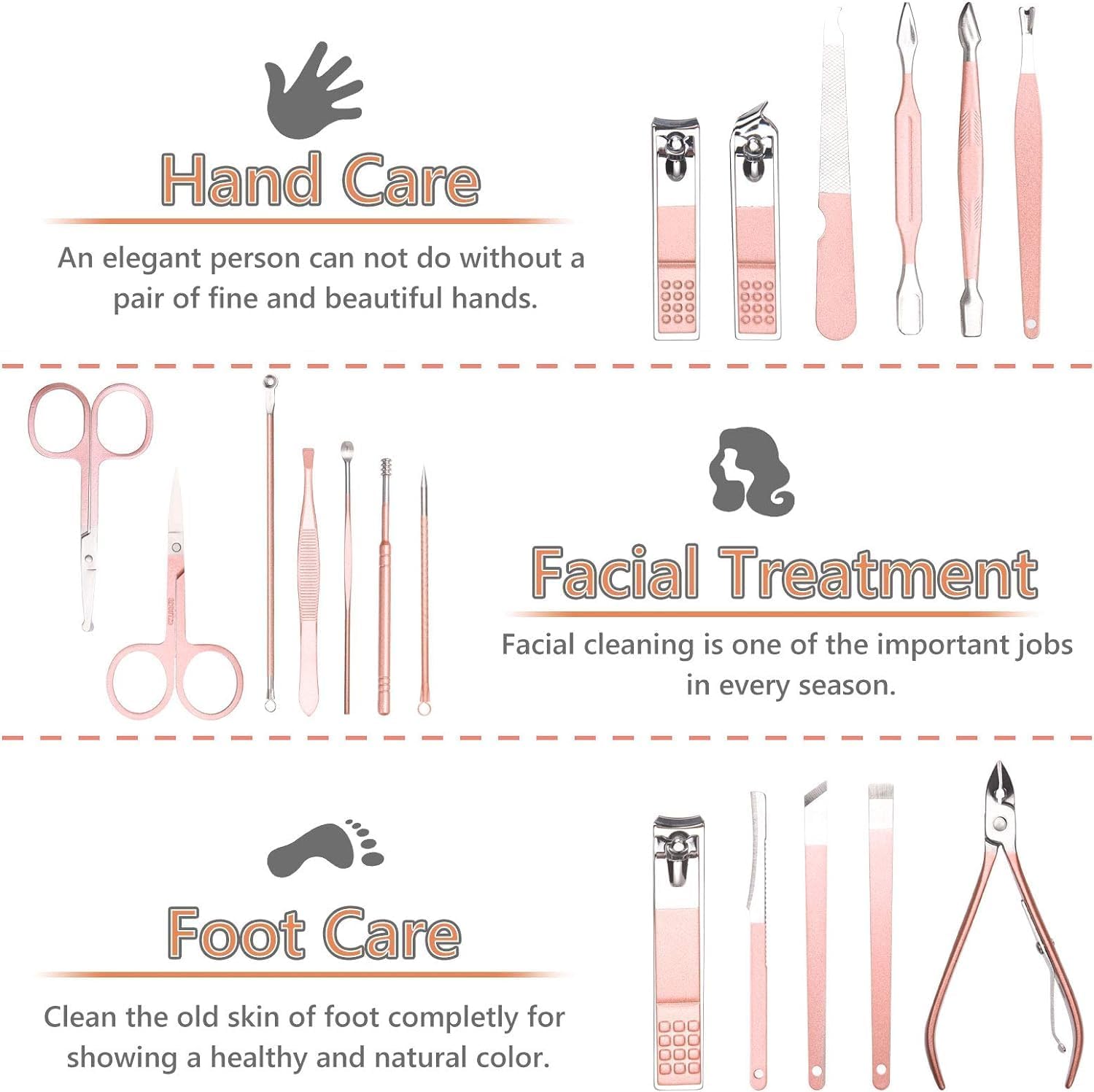 Detalle 2 de URAQT Manicura Pedicura Set 18 piezas