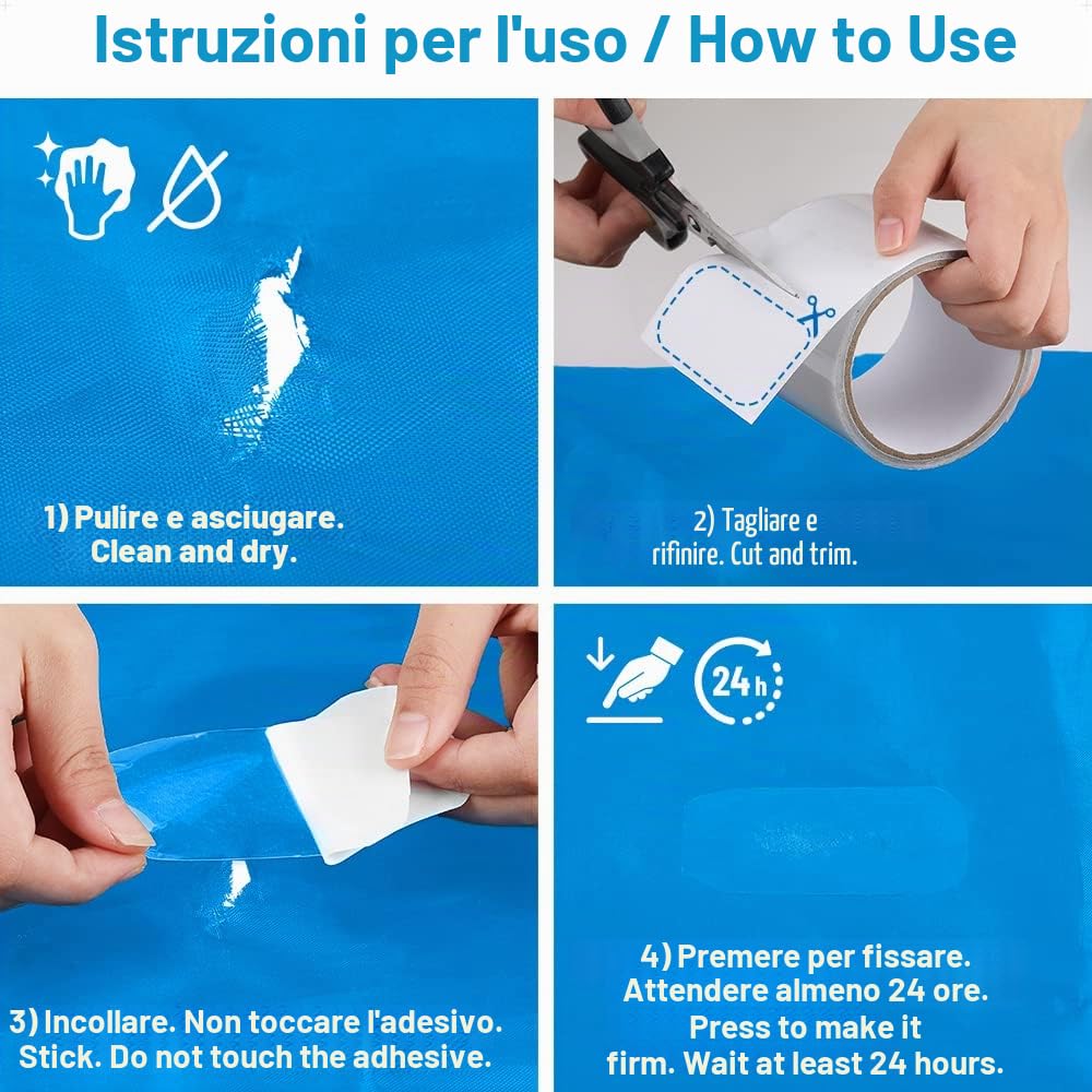 Thumbnail 5 de eco oe Nastro di riparazione per tende 8 cm x 5 m – trasparente, impermeabile, PVC/tendaggi rivestiti