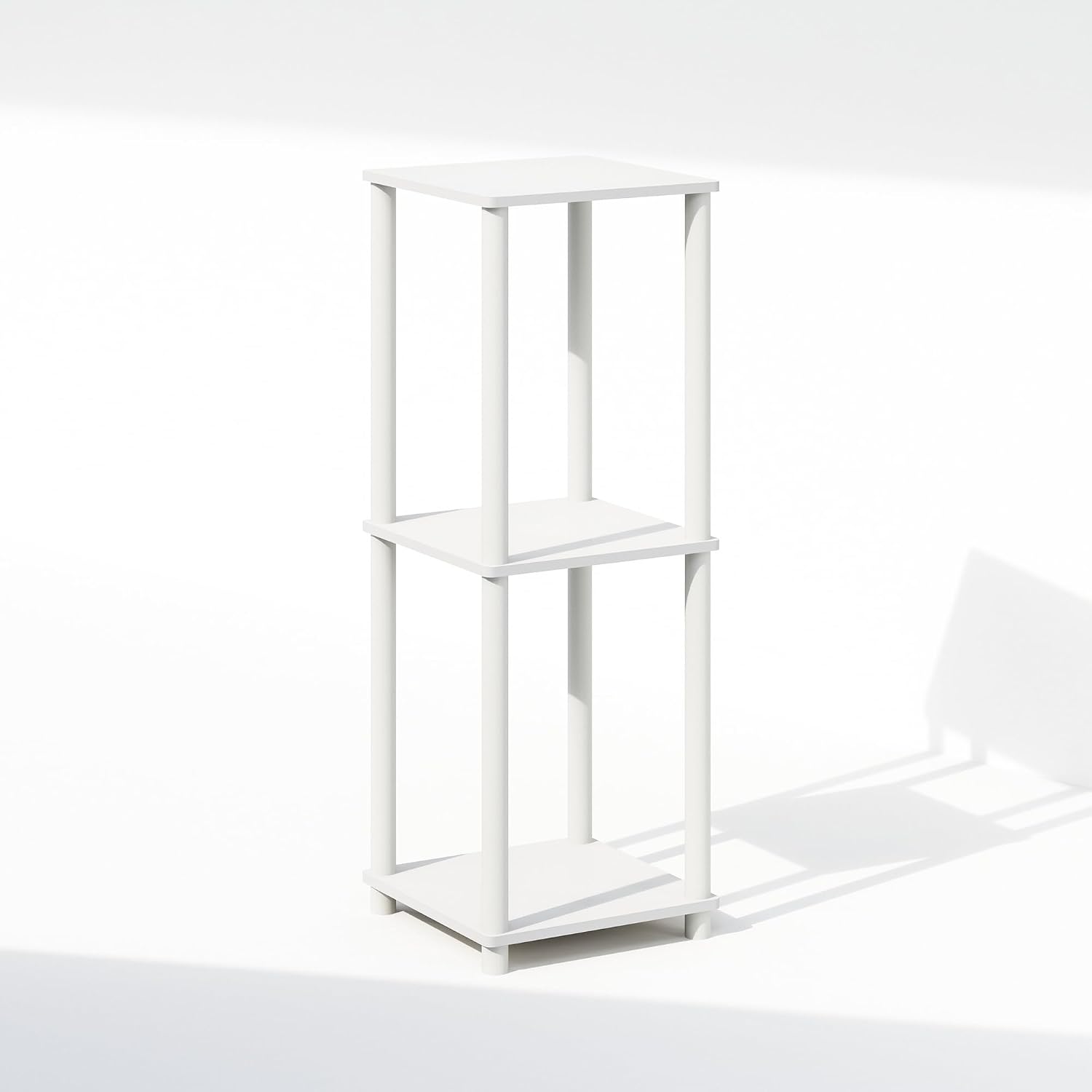Thumbnail 5 de Furinno TURN-N-TUBE Set da 2 Librerie Impilabili – Modulare, Facile da Montare, 34 x 34 x 50,8 cm (Bianco/Bianco)