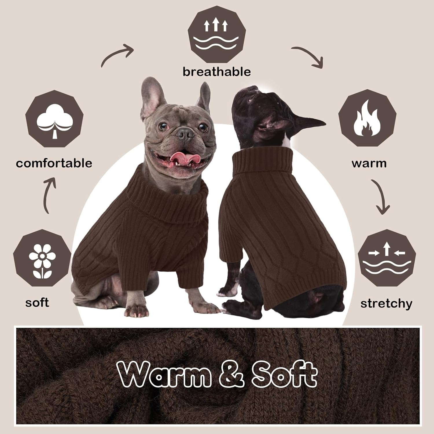 Thumbnail 3 de OUOBOB Warm Winter XL Dog Jumpers