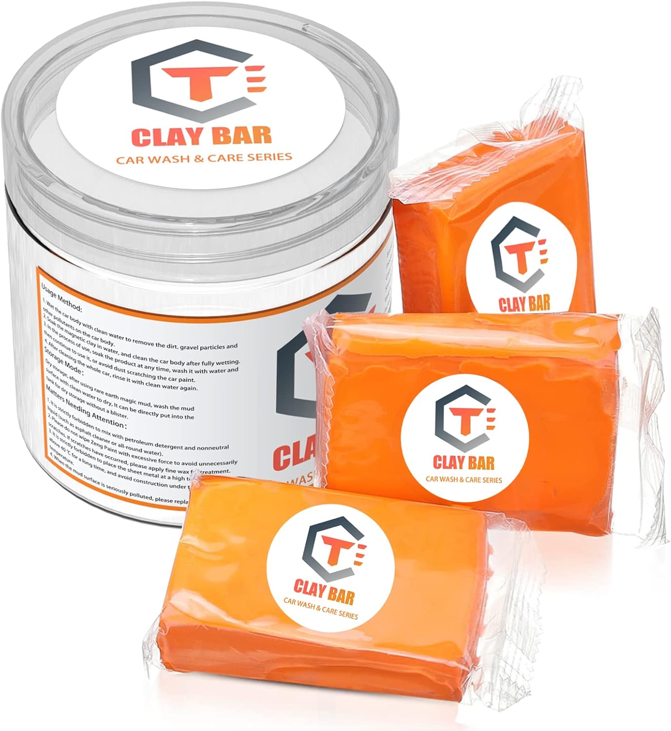 Detalle de Fox·Bunny Clay Bar Car Detailing Clay Premium 3 Pack (100g) with Storage Box