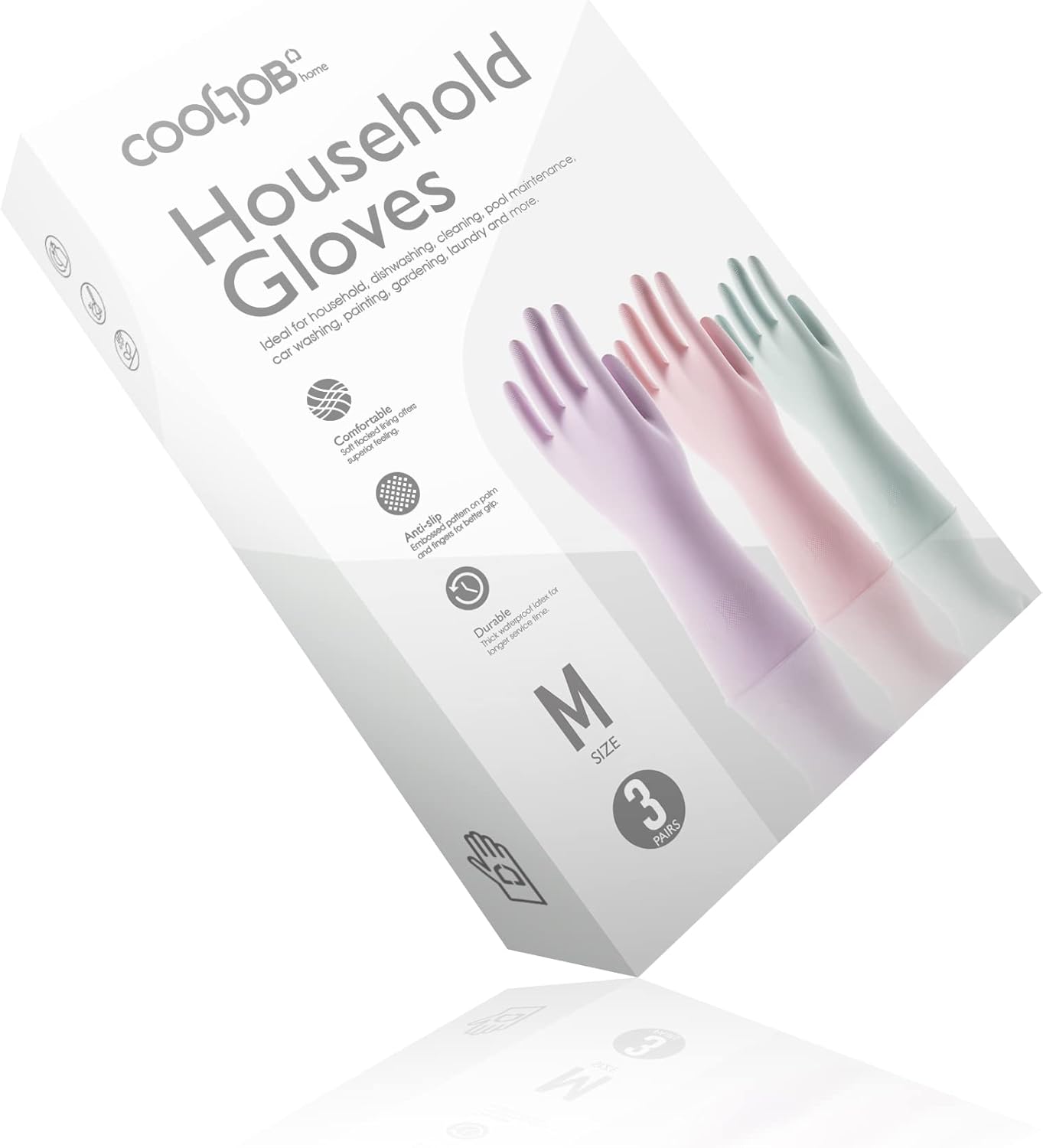 Thumbnail 4 de COOLJOB Medium Colorful Household Cleaning Gloves