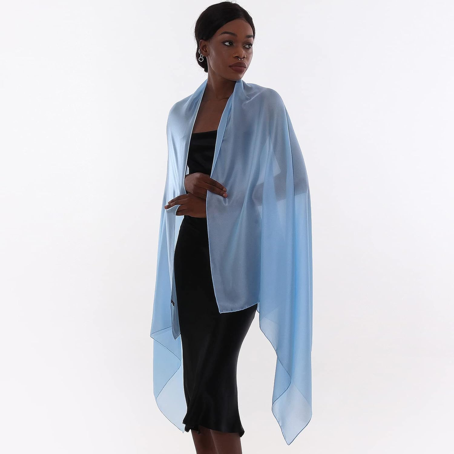 Thumbnail 2 de Sciarpa Donna Leggera Scialle Elegante Cerimonia in Pashmina Sintetica – Stile e Versatilità per Primavera/Estate