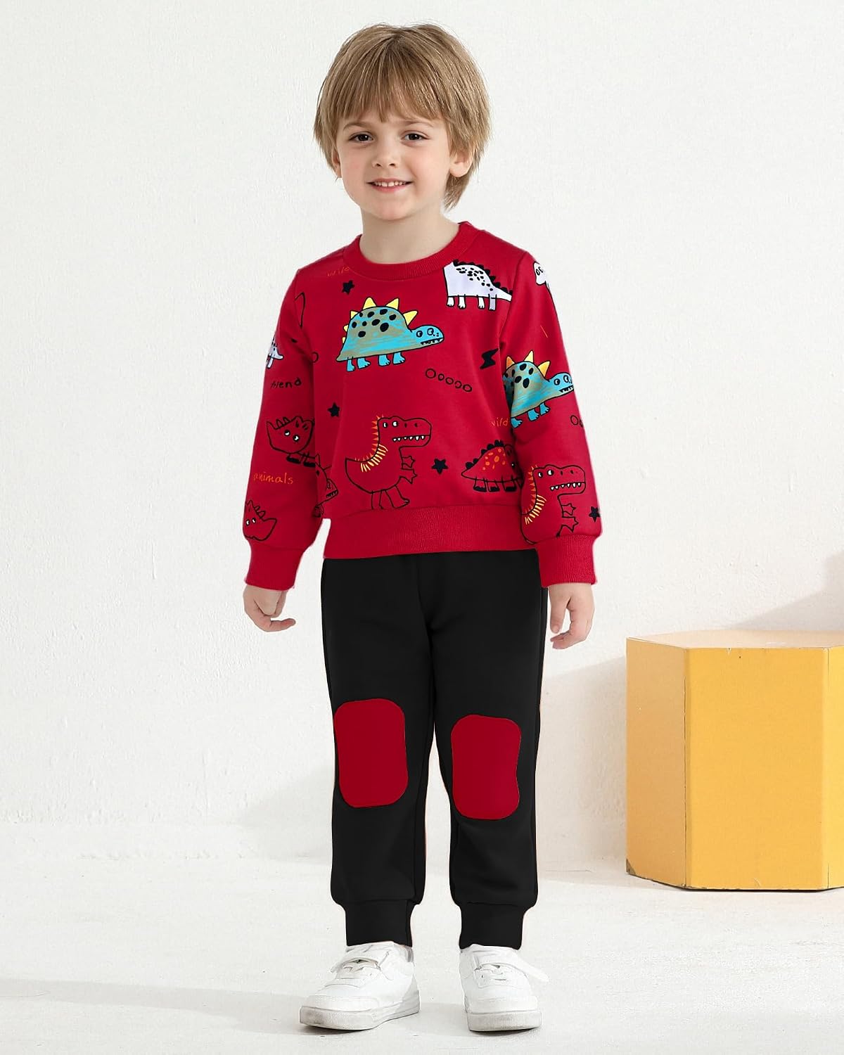 Detalle de DISAUR Toddler Dinosaur Sweatshirt and Jogger Set Size 2-6