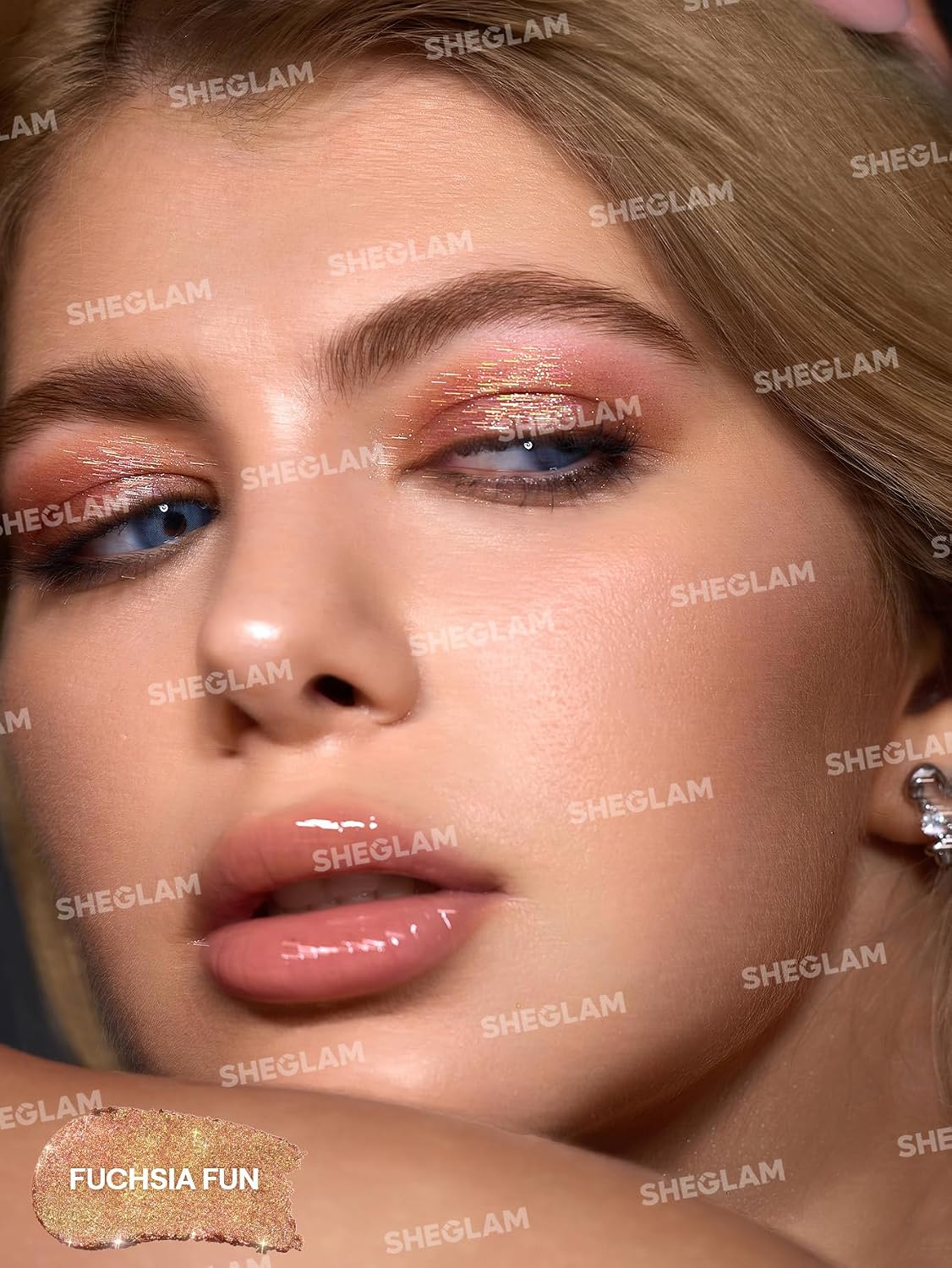 Thumbnail 5 de SHEGLAM Crystal Jelly Glaze Stick Eyeshadow in Fuchsia Fun, Shimmer Finish
