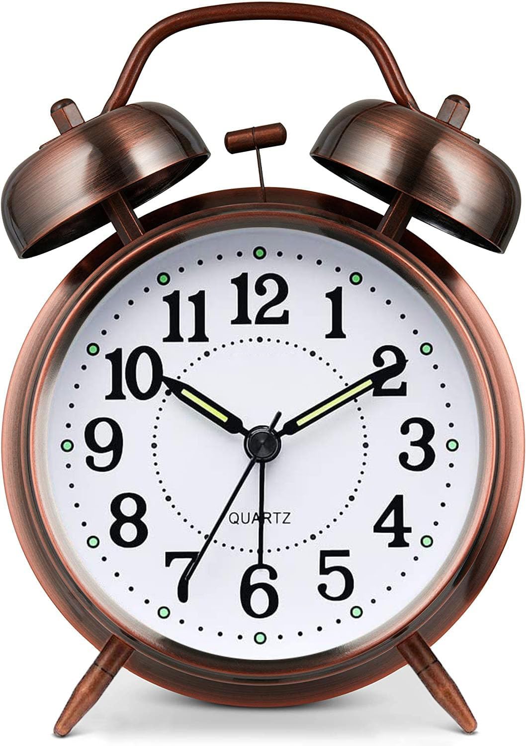 Detalle de Azyh A-Alarm Clock analoge wekker met dubbele bel en metalen behuizing