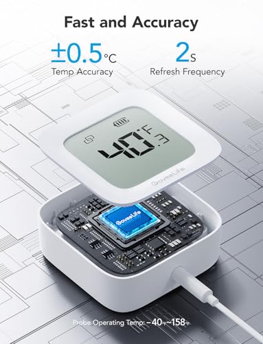 Thumbnail 4 de GoveeLife WiFi Refrigerator Thermometer 1-Pack with Gateway & LCD Display