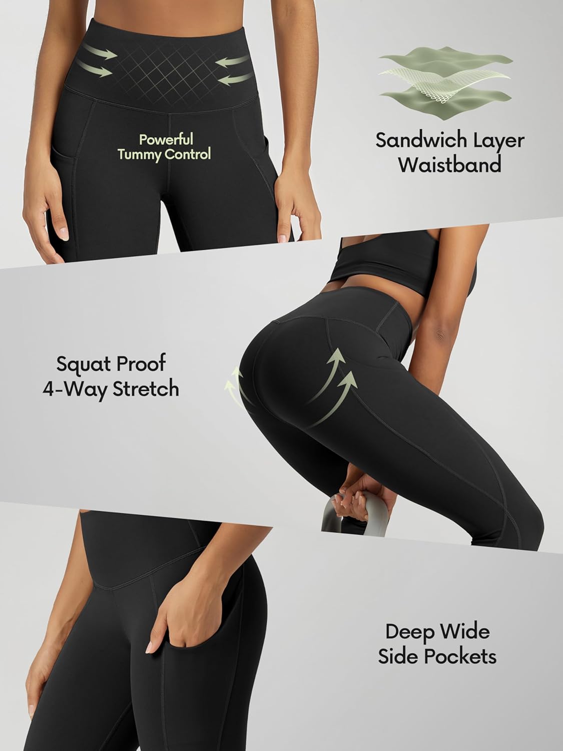 Thumbnail 5 de ODODOS Women’s High-Waisted Yoga Leggings with Pockets (Tummy Control, Non-See-Through)