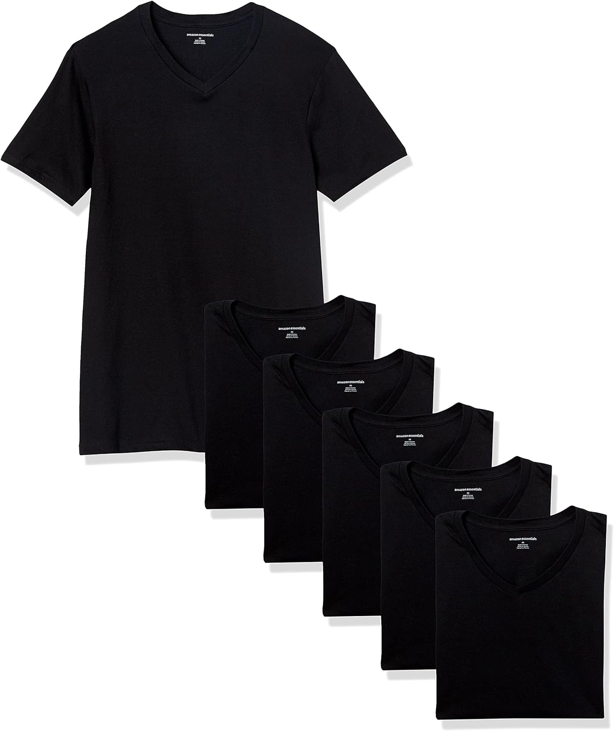 Thumbnail 5 de Amazon Essentials confezione da 6 magliette intime uomo con scollo a V traspiranti in cotone