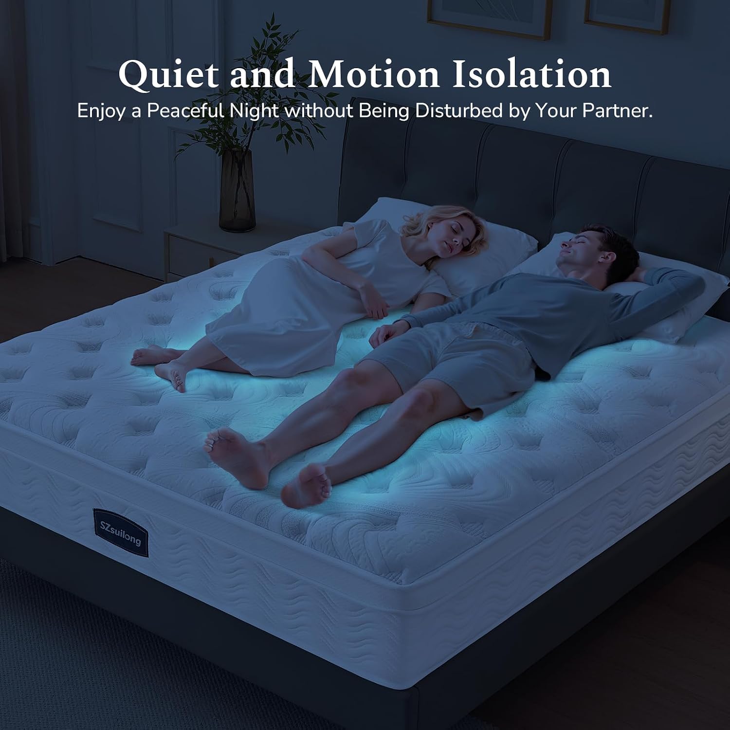 Detalle de SZsuilong 3ft Single Memory Foam Hybrid Mattress with Dual Edge Support