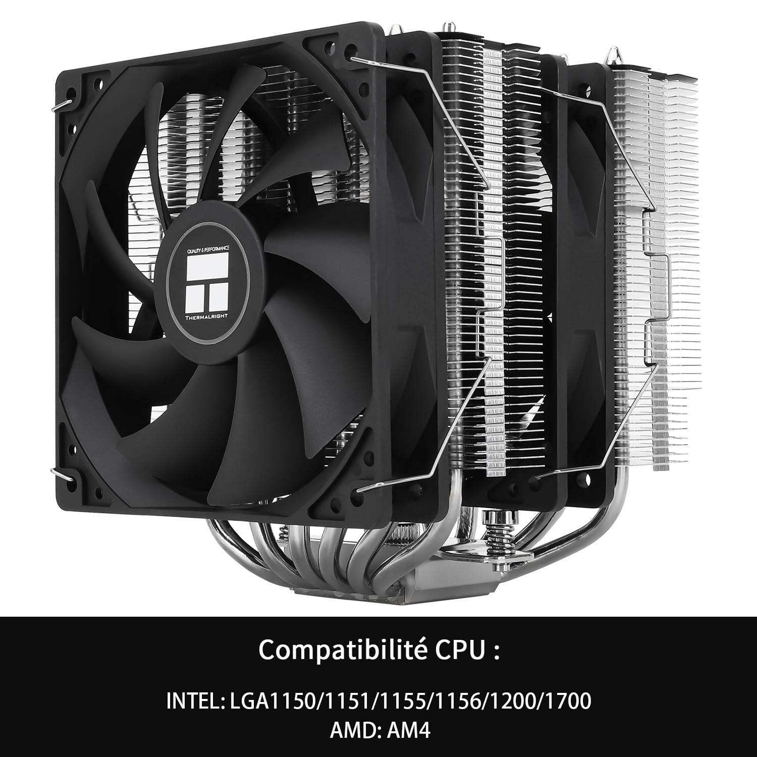 Detalle de Thermalright Peerless Assassin 120 SE (PA120 SE) CPU-Luftkühler mit 6 Heat Pipes, Dual 120-mm PWM für AM4/AM5 & Intel