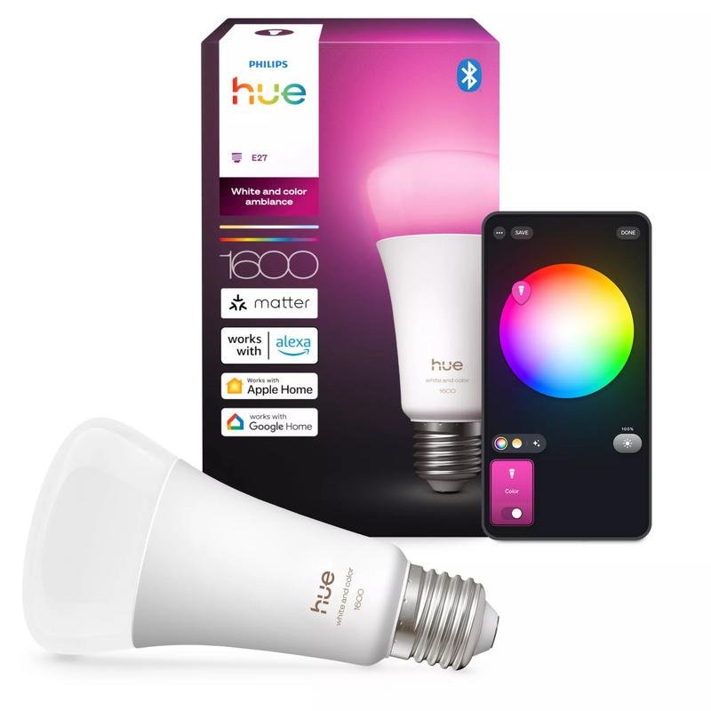 Detalle 2 de Philips Hue White and Color ambiance A67 E27 1100 lúmenes: bombilla inteligente con control total