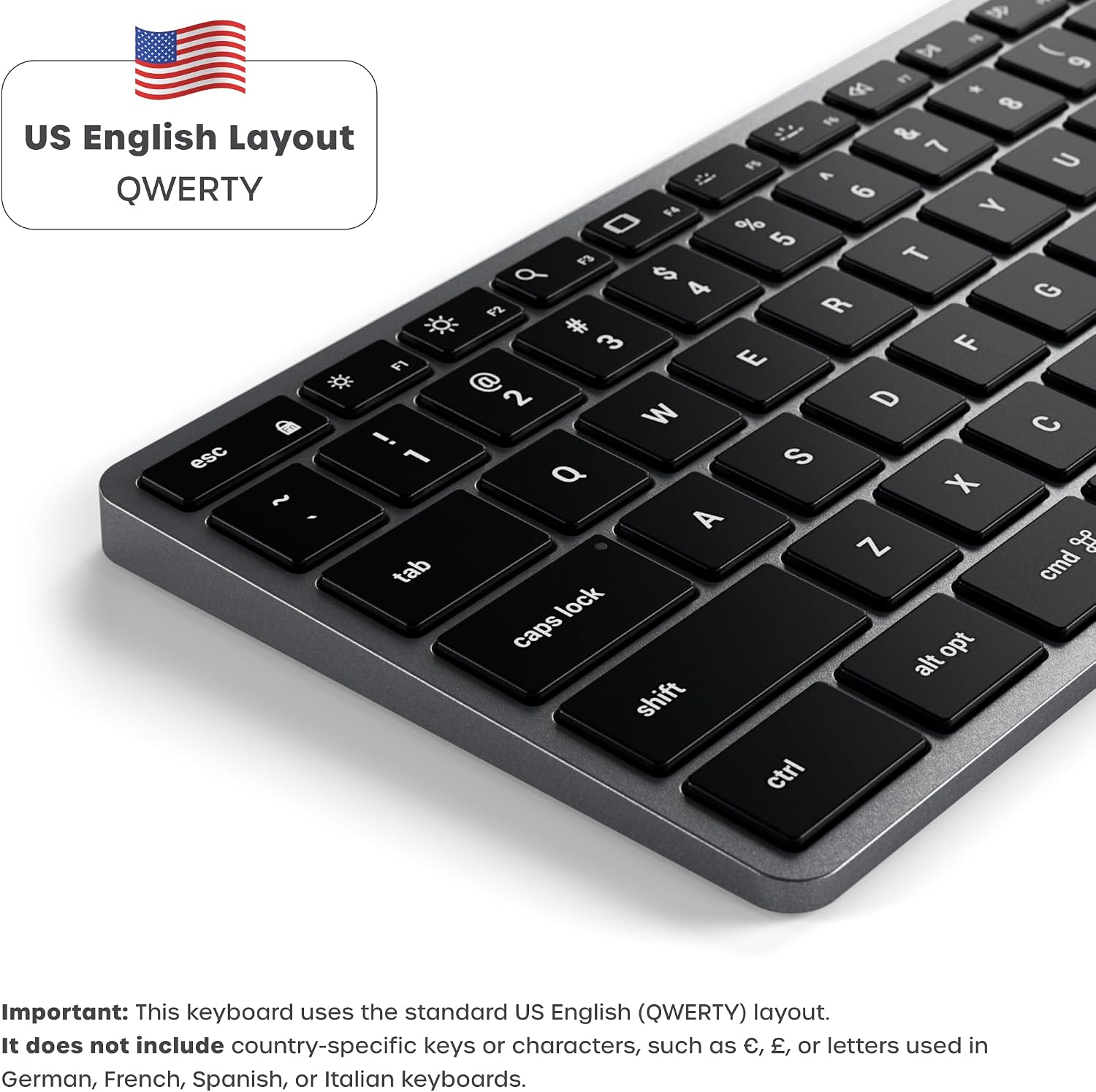 Detalle de Satechi Tastiera con Cavo Slim W3 Retroilluminata – Layout US, USB-C e Tastierino Numerico per MacBook e laptop
