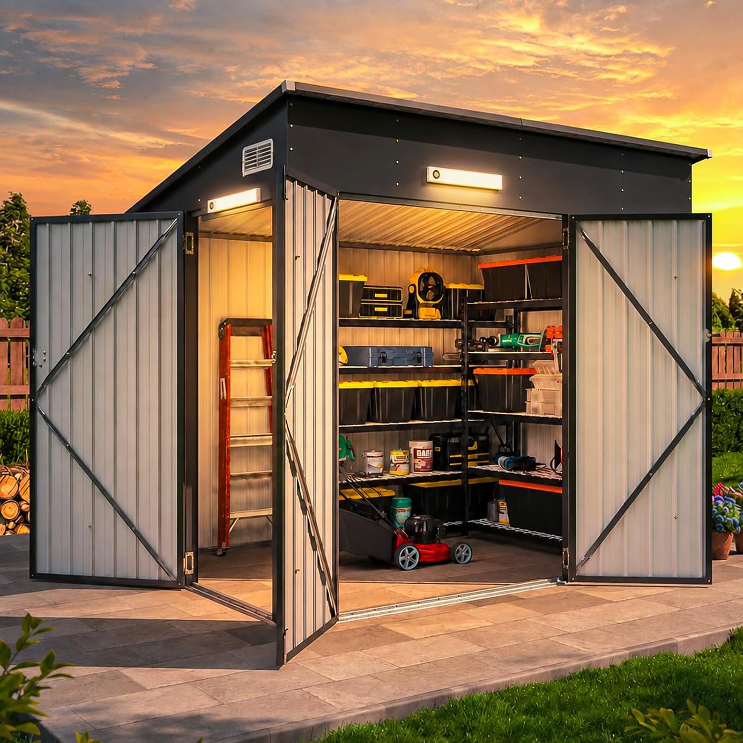 Aoxun Metal Storage Shed 7.5'x4