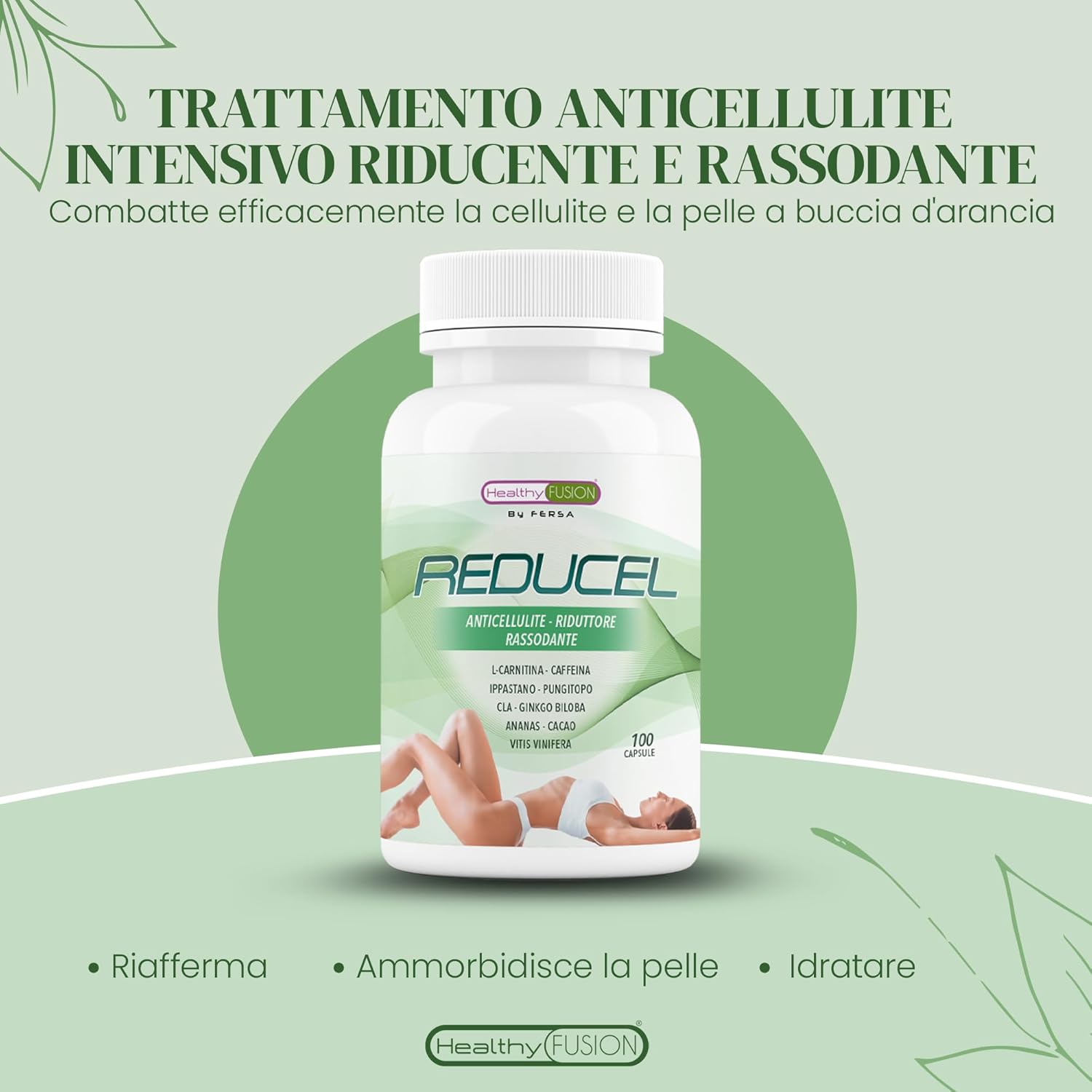 Detalle 2 de Healthy Fusion Reducel: trattamento anticellulite, rassodante e tonificante in capsule