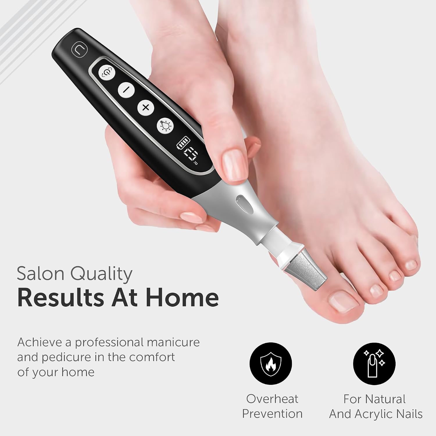 Detalle 1 de UTILYZE PediLux Pro (Cordless) Electric Manicure and Pedicure Kit