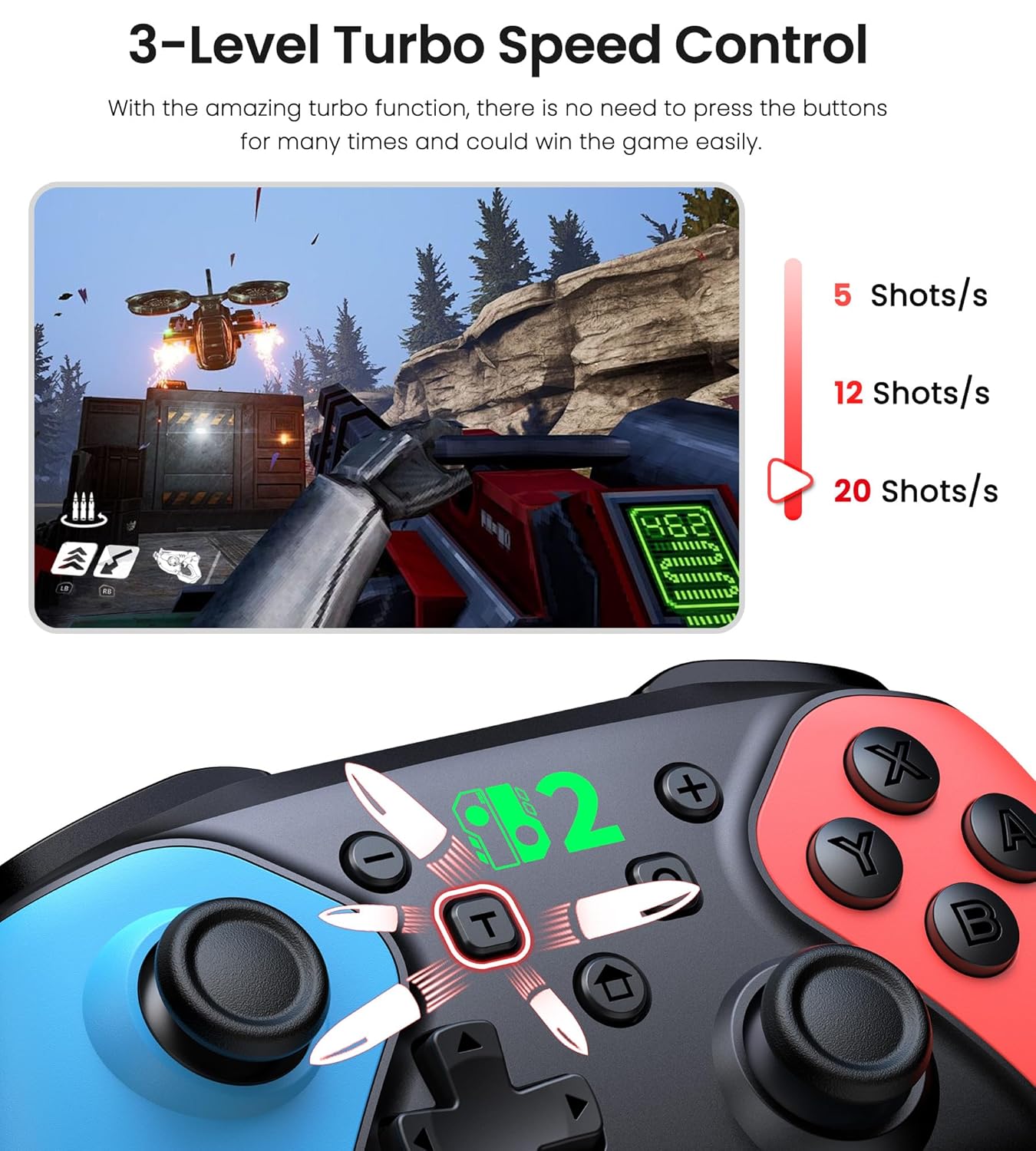 Thumbnail 4 de Wireless Pro Controller 1000mAh für Switch