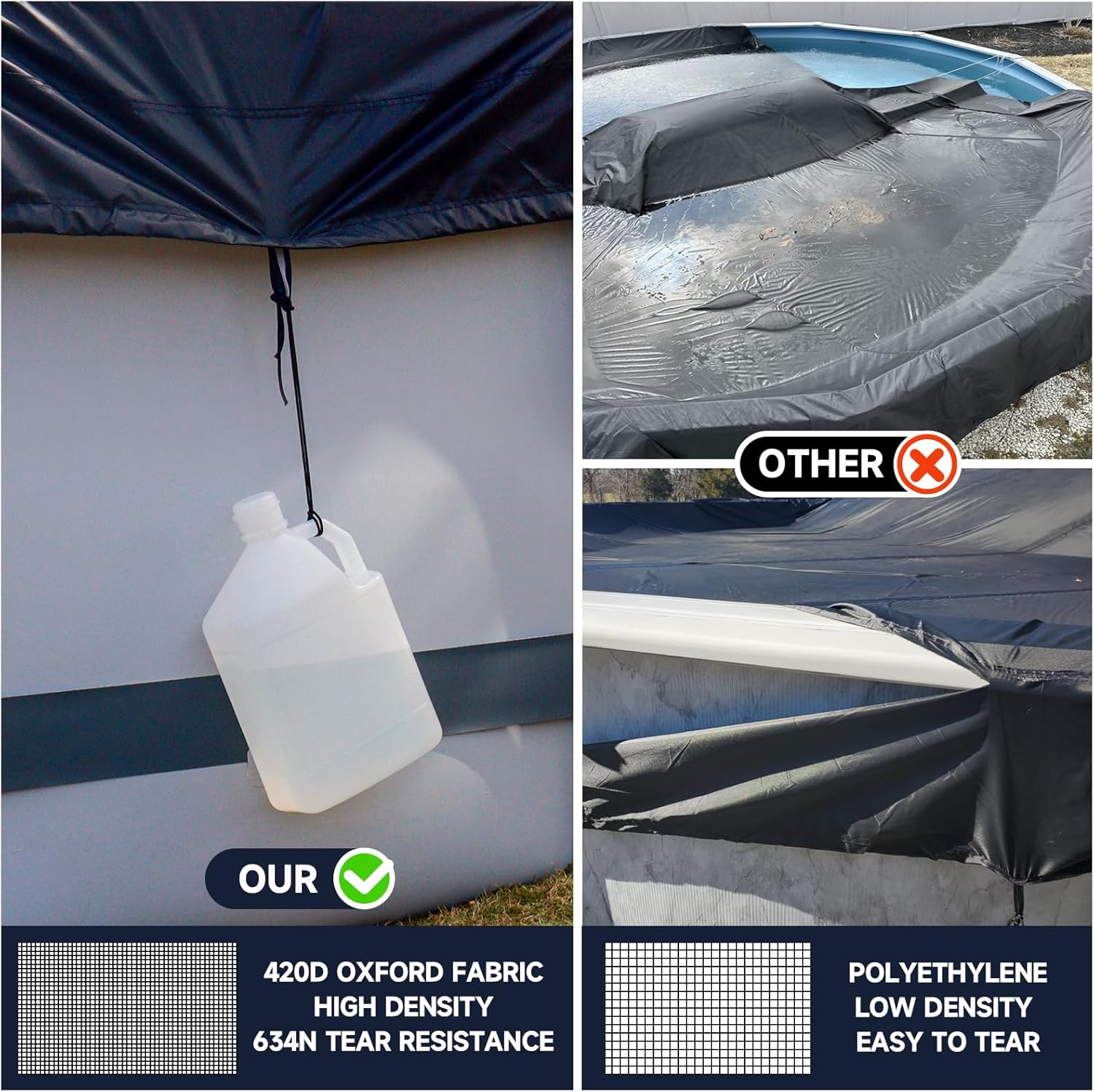 Thumbnail 6 de LXKCKJ 12 Ft Round Solar Pool Cover: Practical Protection with Drawstring Stability