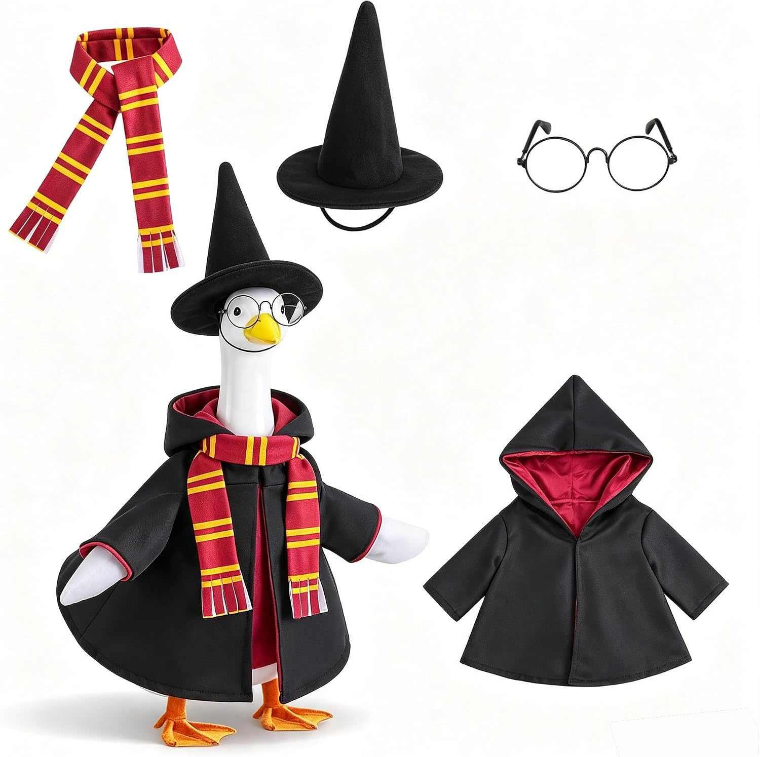 Detalle de YIREG 4-Piece Porch Goose Wizard Costume for 23-Inch Goose Statues